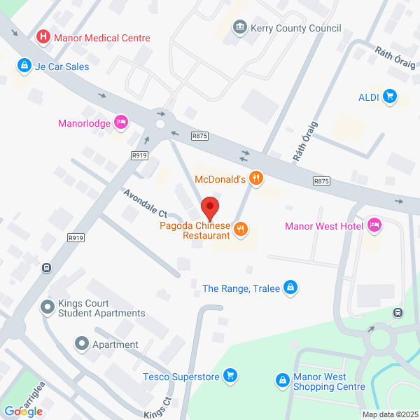 Map of Billy Naughton Ltd located in Tralee, V92 DH34