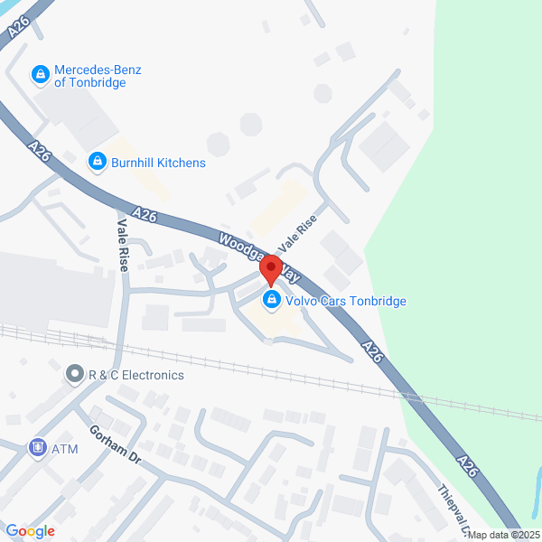 Map of Volvo Cars Tonbridge located in Vale Rise TONBRIDGE, TN9 1TB