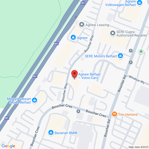 Map of Agnew Belfast located in 1 Boucher Way BELFAST, BT12 6RE