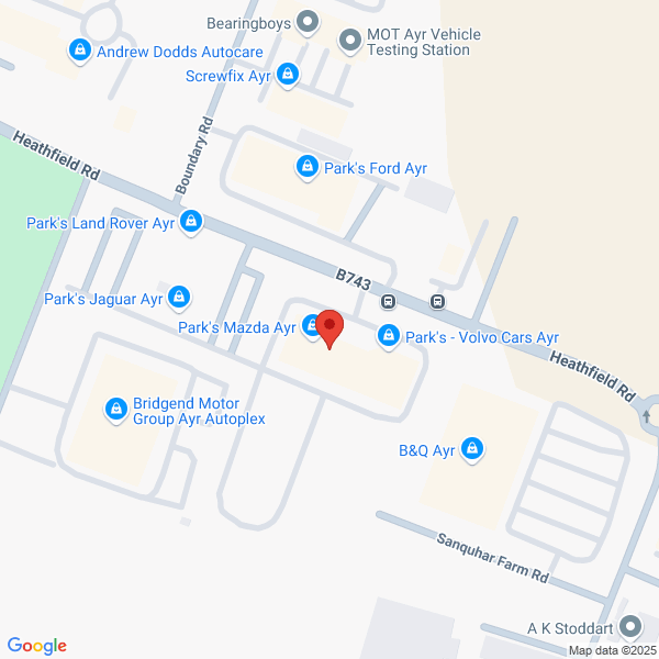Map of Park's located in 100 Heathfield Road AYR, KA8 9BN