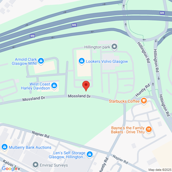 Map of Lookers Glasgow located in 4 Mossland Drive
 Hillington Park GLASGOW, G52 4FA
