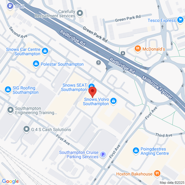 Map of Snows Southampton located in Second Avenue
 Millbrook SOUTHAMPTON, SO15 0BY