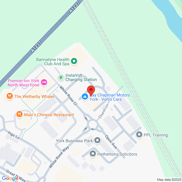 Map of Ray Chapman Motors York located in Whiterose Close YORK, YO26 6RL