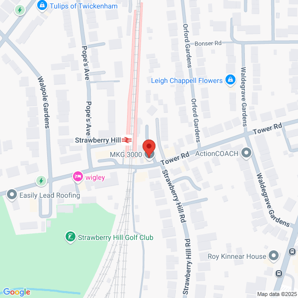 Map of MKG 3000 (Aftersales) located in Station Yard, Tower Road
 Strawberry Hill TWICKENHAM, TW1 4PP