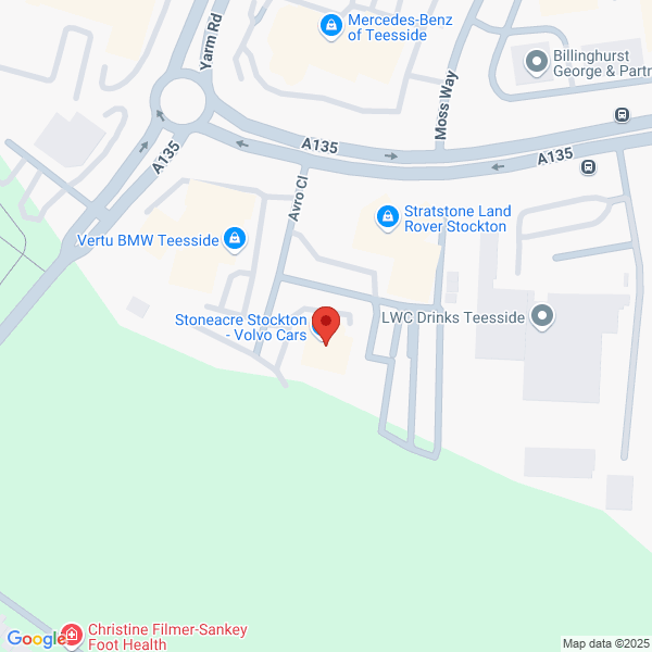 Map of Stoneacre Stockton located in Avro Close
 Preston Farm Business Park STOCKTON-ON-TEES, TS18 3SG