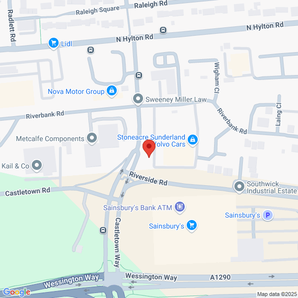 Map of Stoneacre Sunderland located in Riverbank Road SUNDERLAND, SR5 3JJ