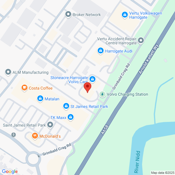 Map of Stoneacre Harrogate located in Grimbald Crag Road
 St James Retail Park HARROGATE, HG5 8PY