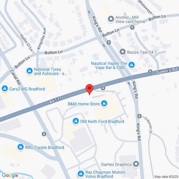 Map of Ray Chapman Motors Bradford located in Canal Road BRADFORD, BD1 4SR