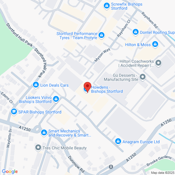 Map of Lookers Bishops Stortford located in Stortford Hall Industrial Park
  Dunmow Road BISHOPS STORTFORD, CM23 5GZ