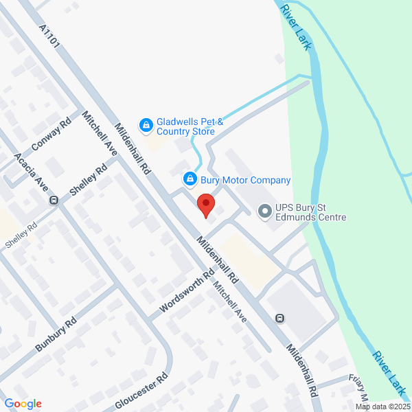 Map of Holden Bury St Edmunds located in Mildenhall Rd BURY ST EDMUNDS, IP32 6EN