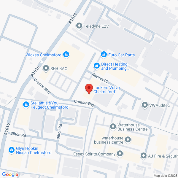 Map of Lookers Chelmsford located in Waterhouse Business Park
 2-8 Baynes Place CHELMSFORD, CM1 2QX