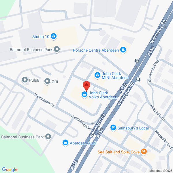 Map of John Clark Aberdeen located in Balmoral Park
 Wellington Road ABERDEEN, AB12 3JG