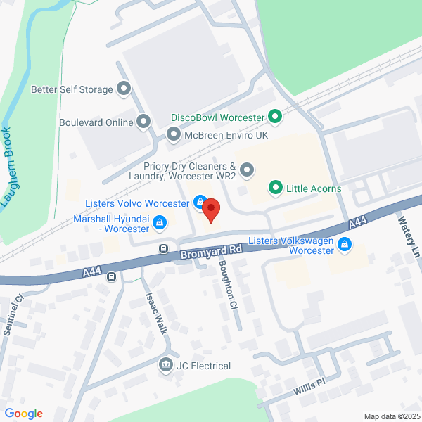Map of Listers Worcester located in Bromyard Road WORCESTER, WR2 5HP