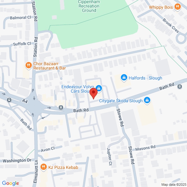 Map of Volvo Cars Slough located in 392 Bath Road SLOUGH, SL1 6JA