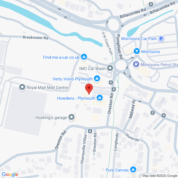 Map of Vertu Volvo Plymouth located in 56 Oreston Rd PLYMOUTH, PL9 7JQ