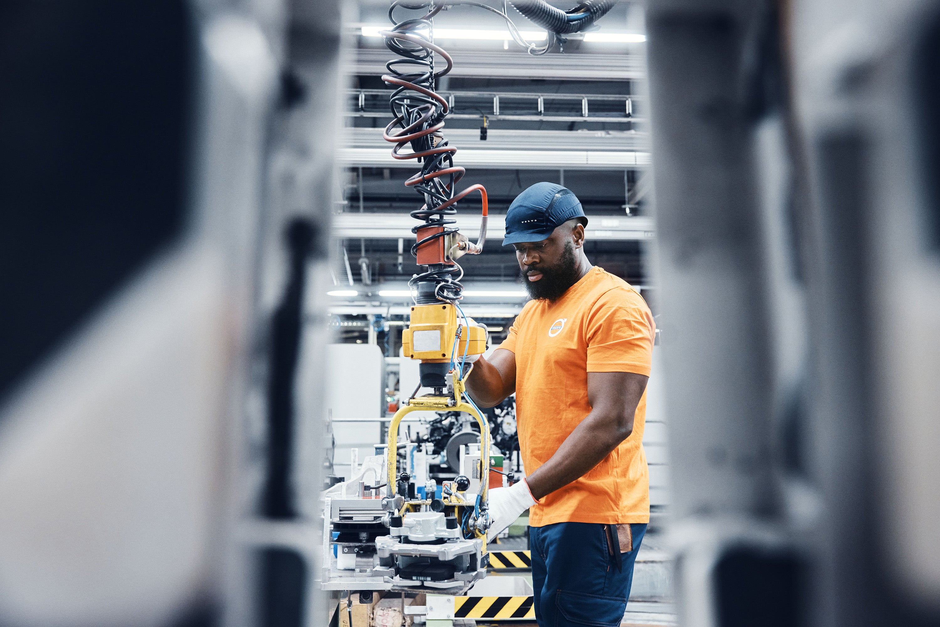 Factory man working.