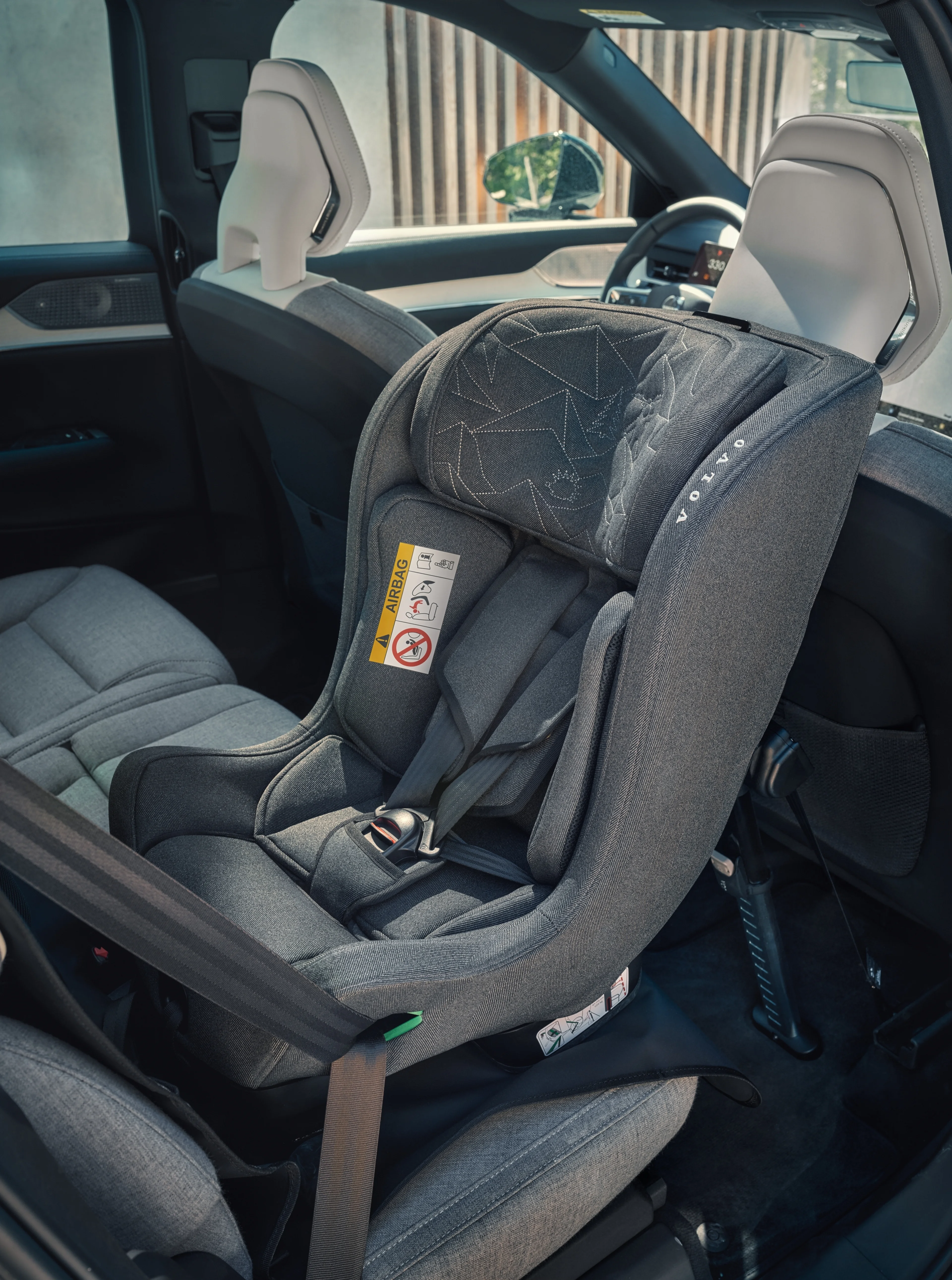 Imagen de perfil de un asiento para niños.