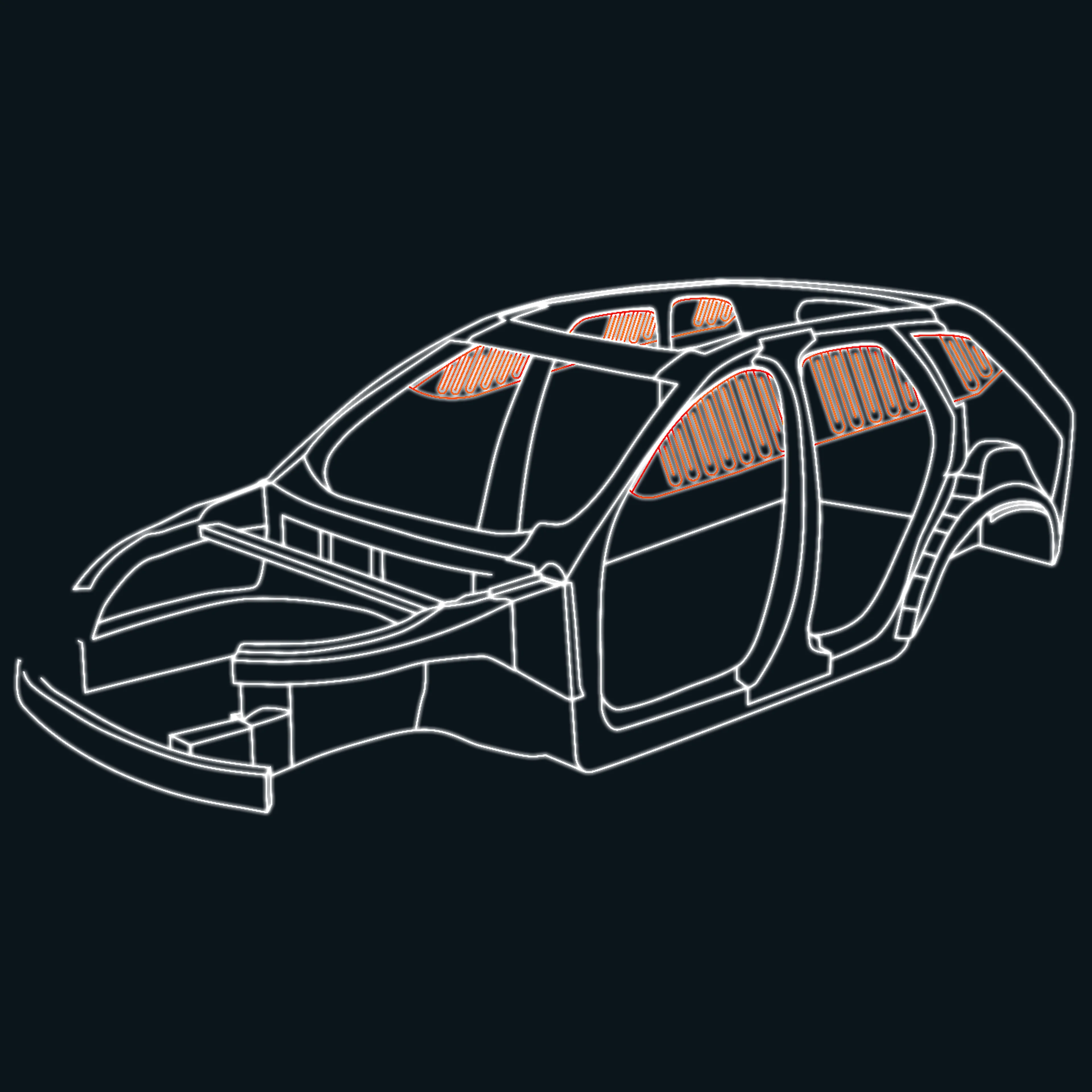 Contur digital al unui șasiu de autovehicul