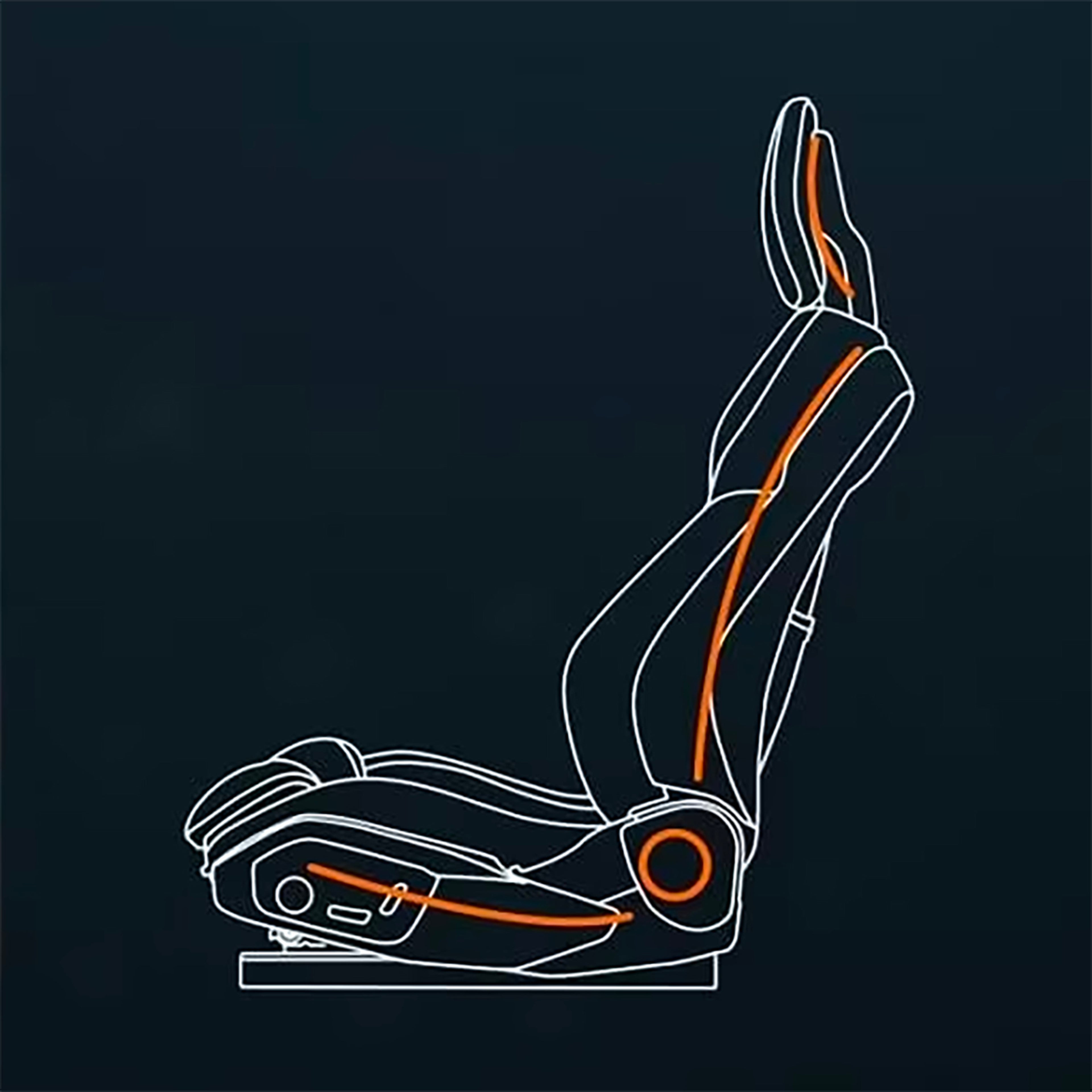 მანქანის სავარძლის ციფრული მონახაზი