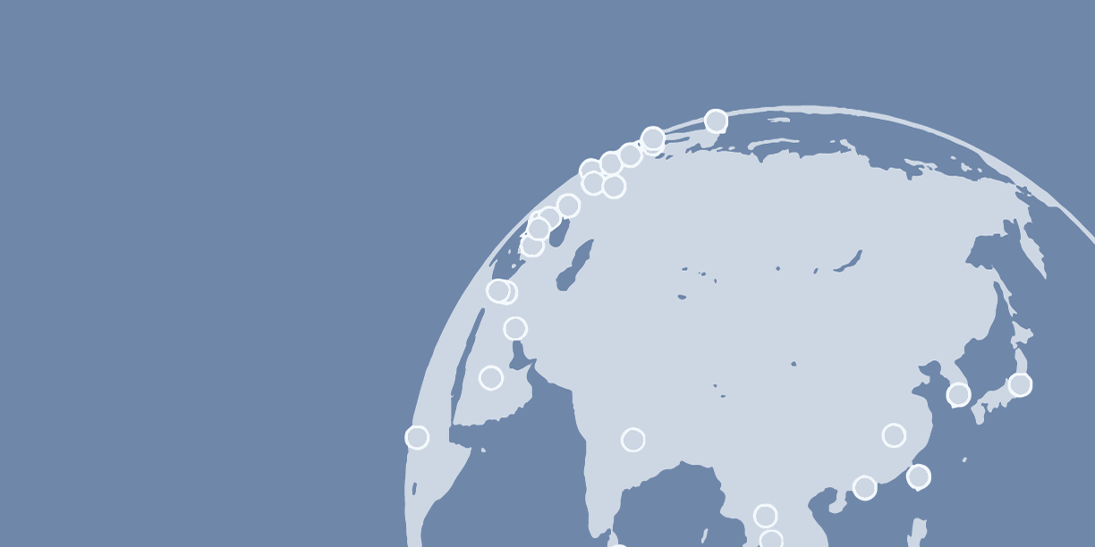 An image of the globe on a blue background.