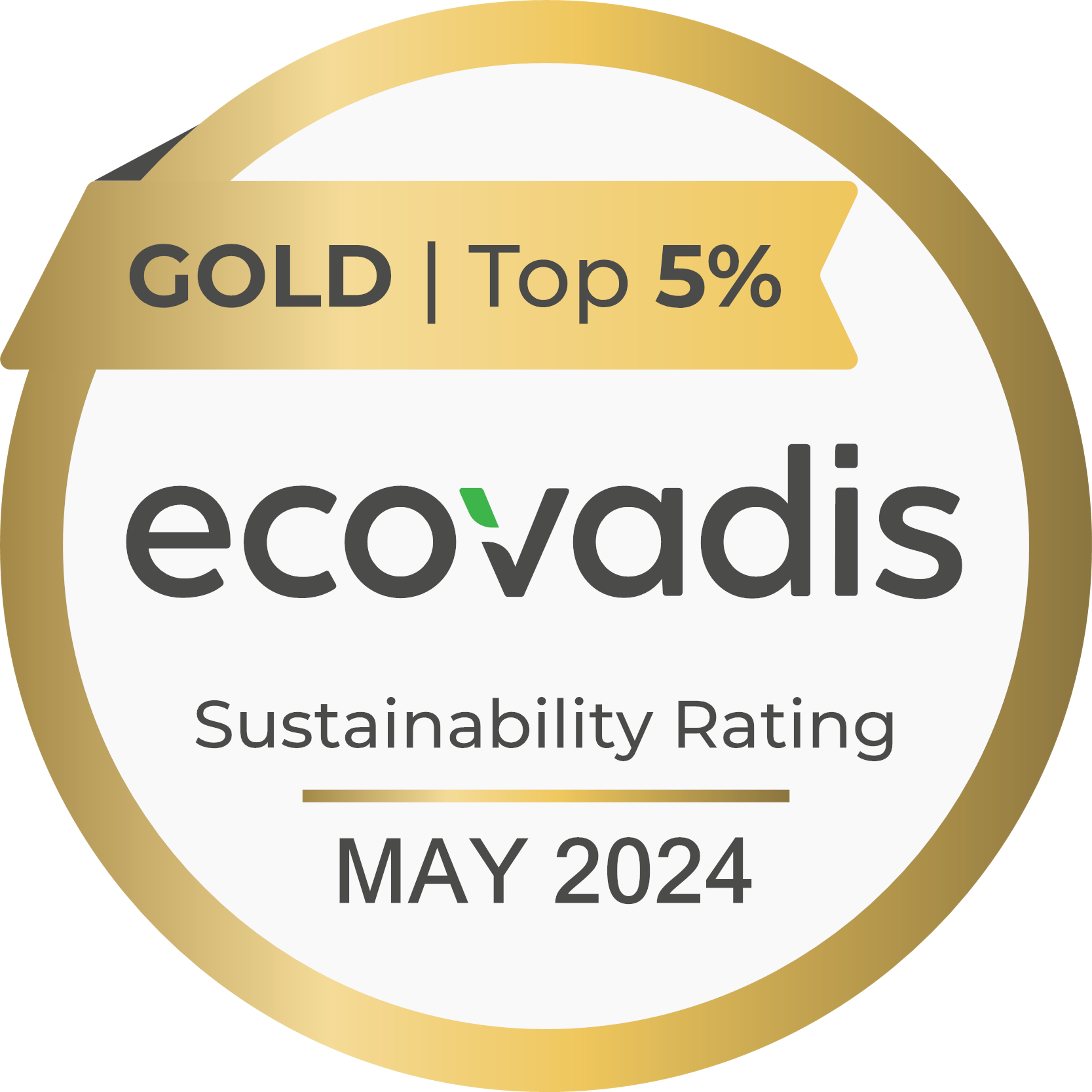 플래티넘 상위 1%인 에코바디스(Ecovadis) 로고