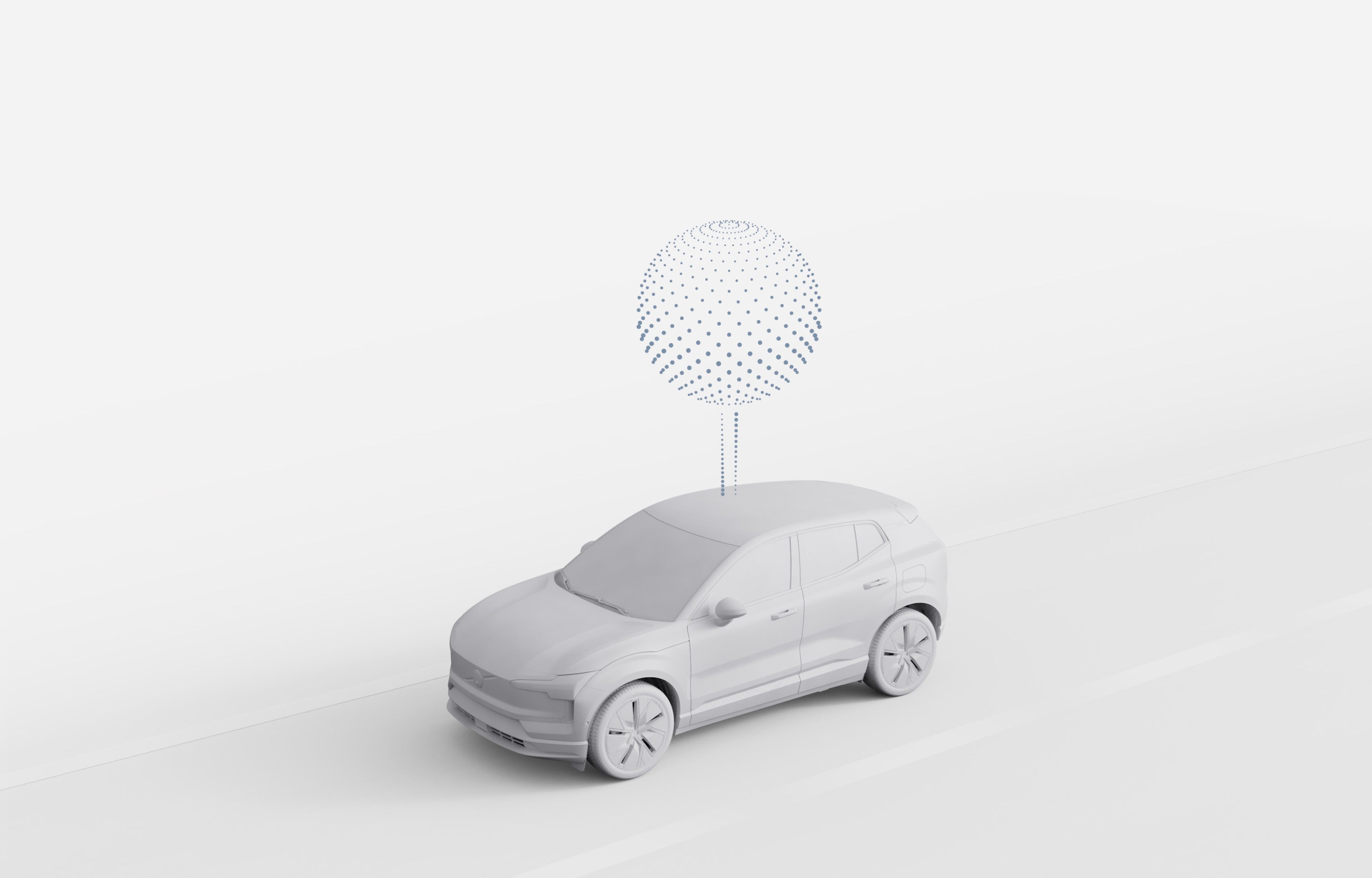 Image of the EX30's high-definition 12.3-inch touchscreen tablet-style centre display and its over the air updates.