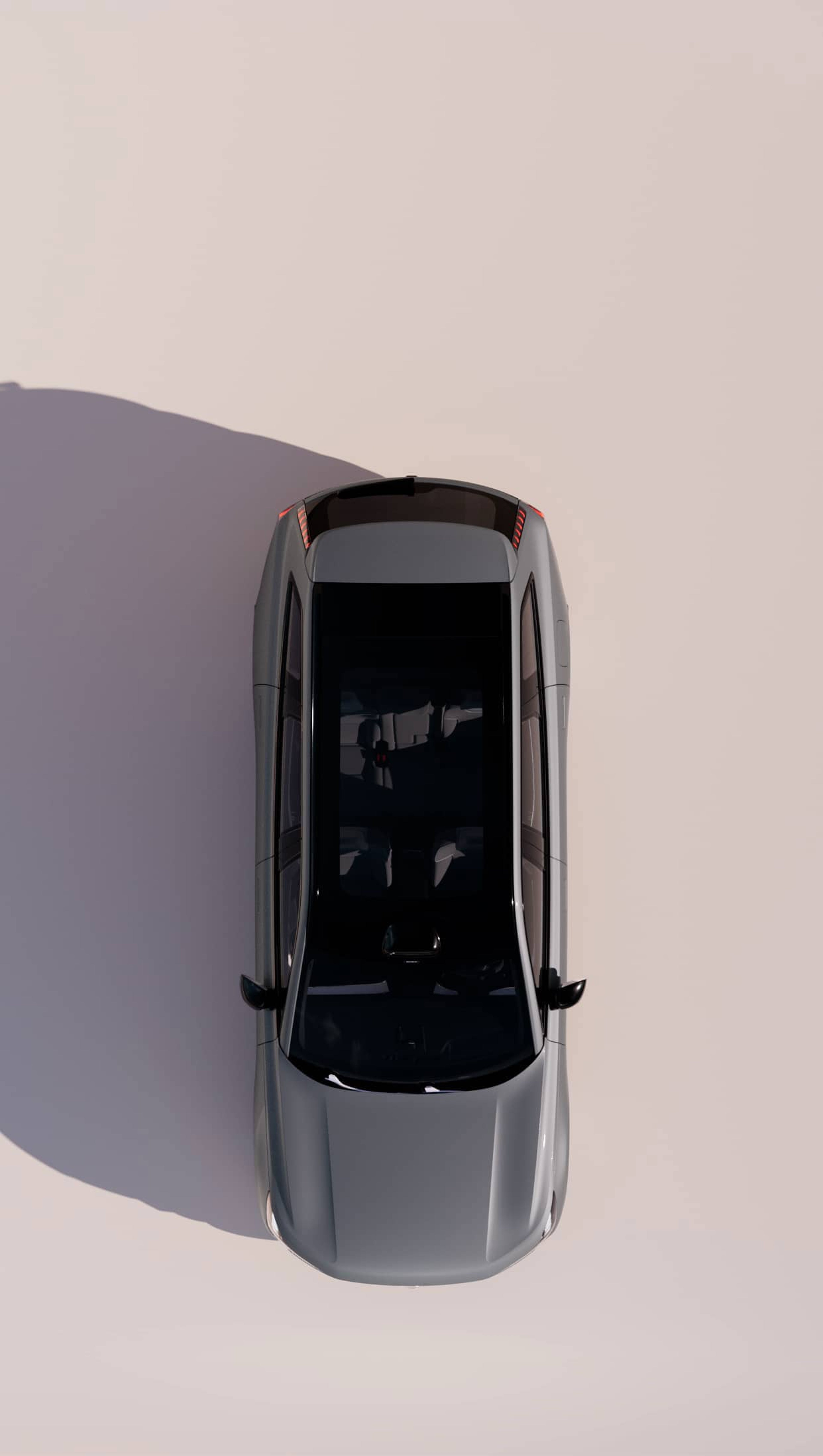 Volvo EX90 panoramic roof from above