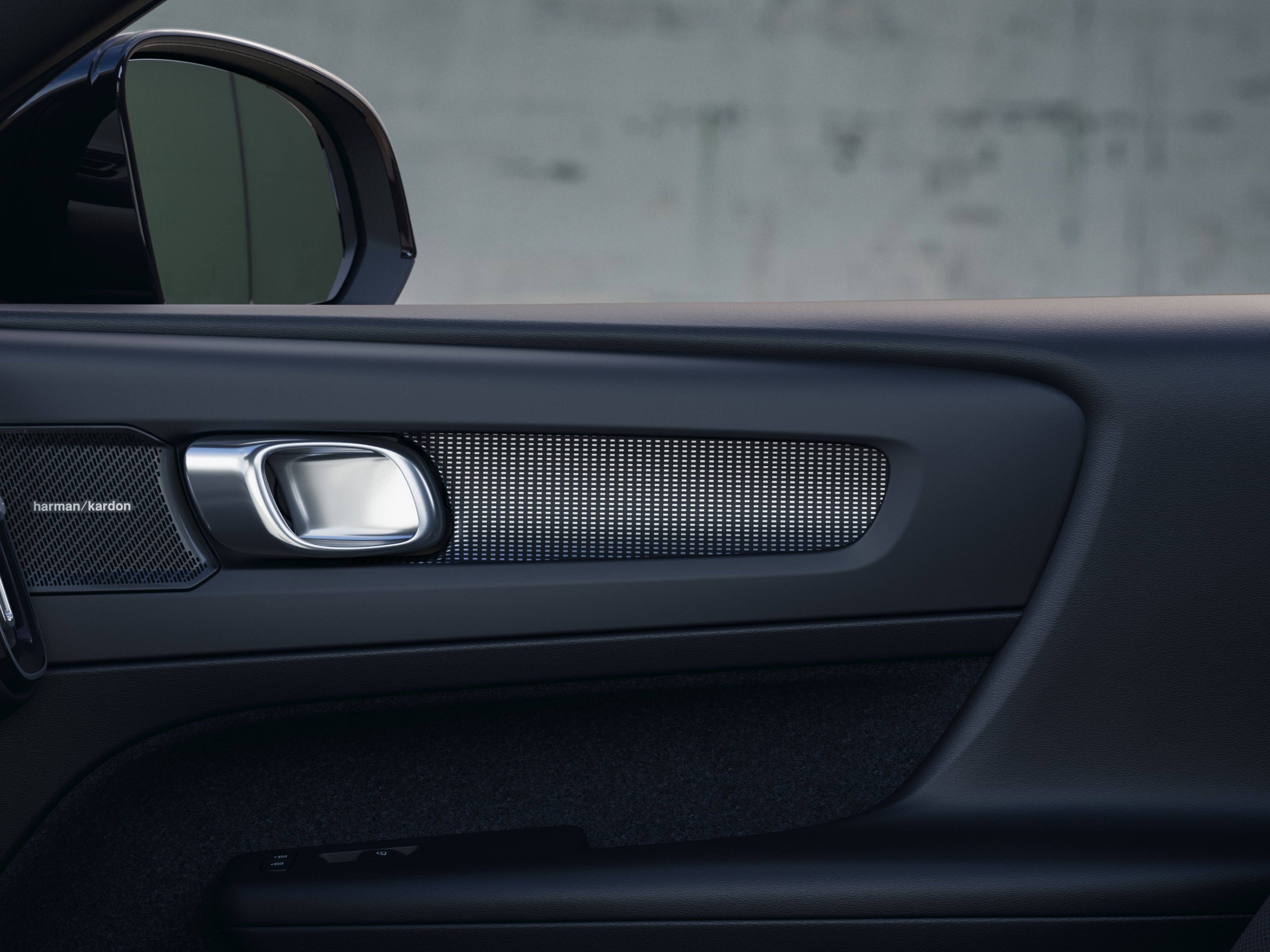 The eye-catching decor and a stylish air vent featured in the fully electric Volvo EX40.