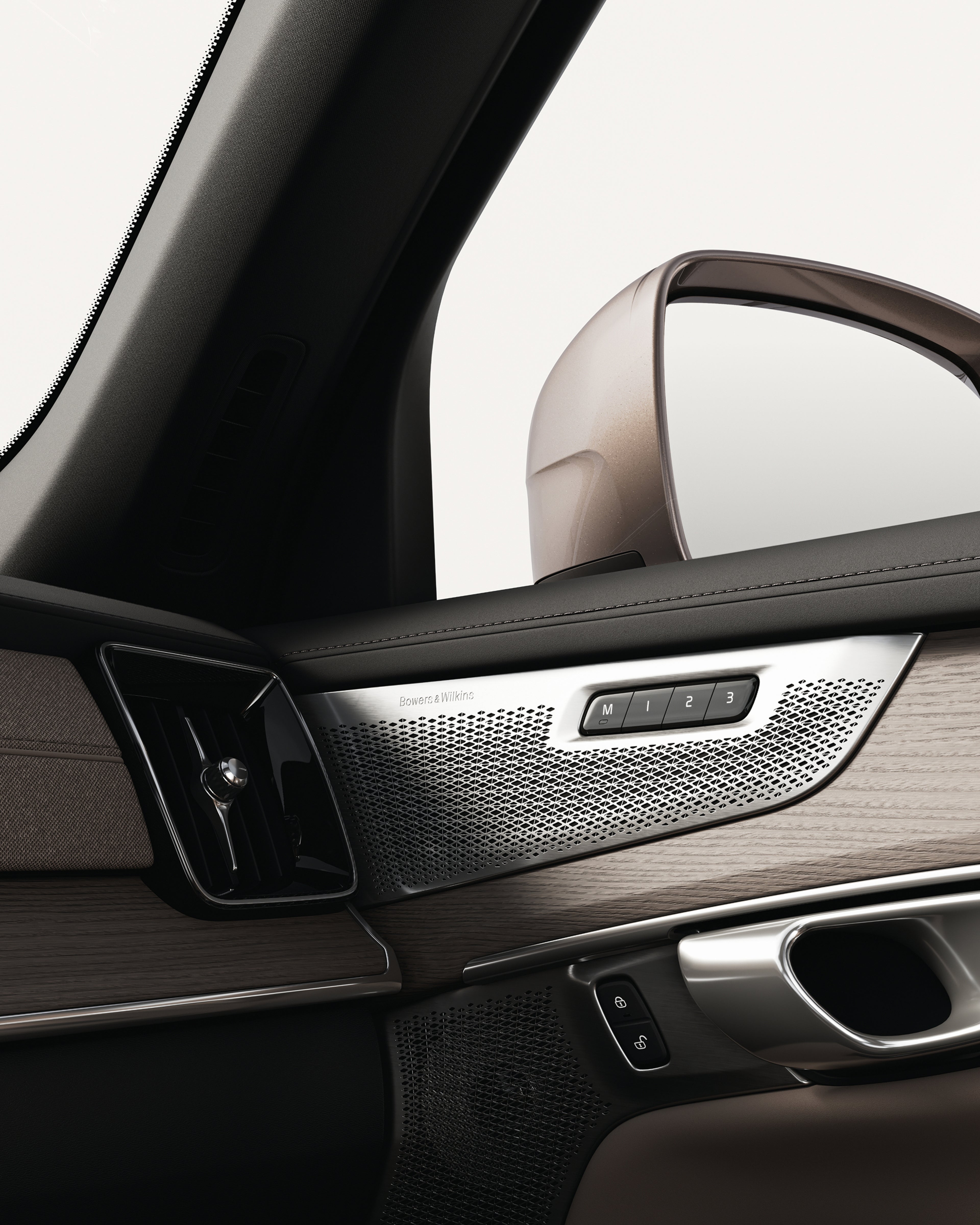 Close-up of the Volvo XC90 Bowers & Wilkins speaker