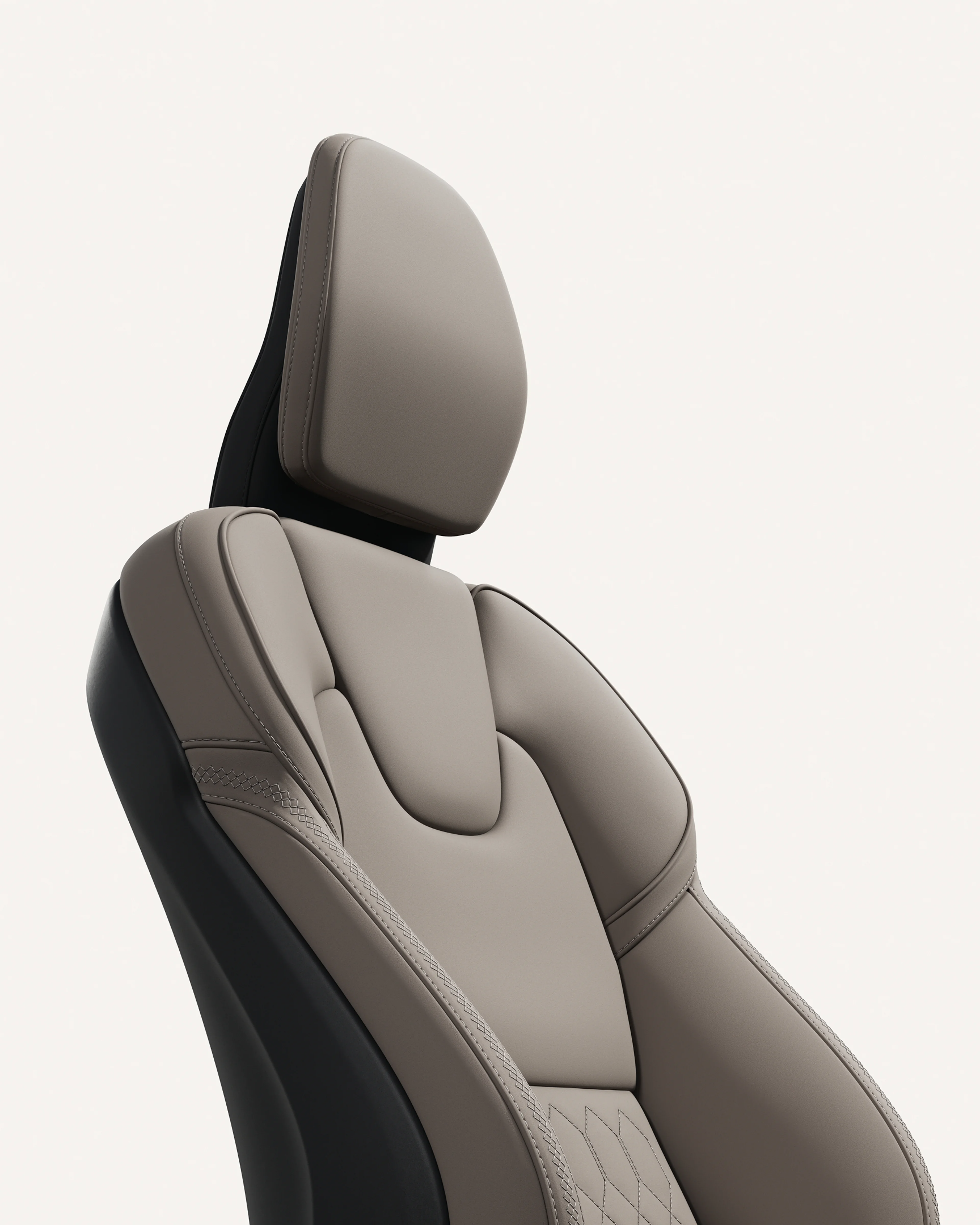 Nahaufnahme der Vordersitzpolsterung im Volvo XC90