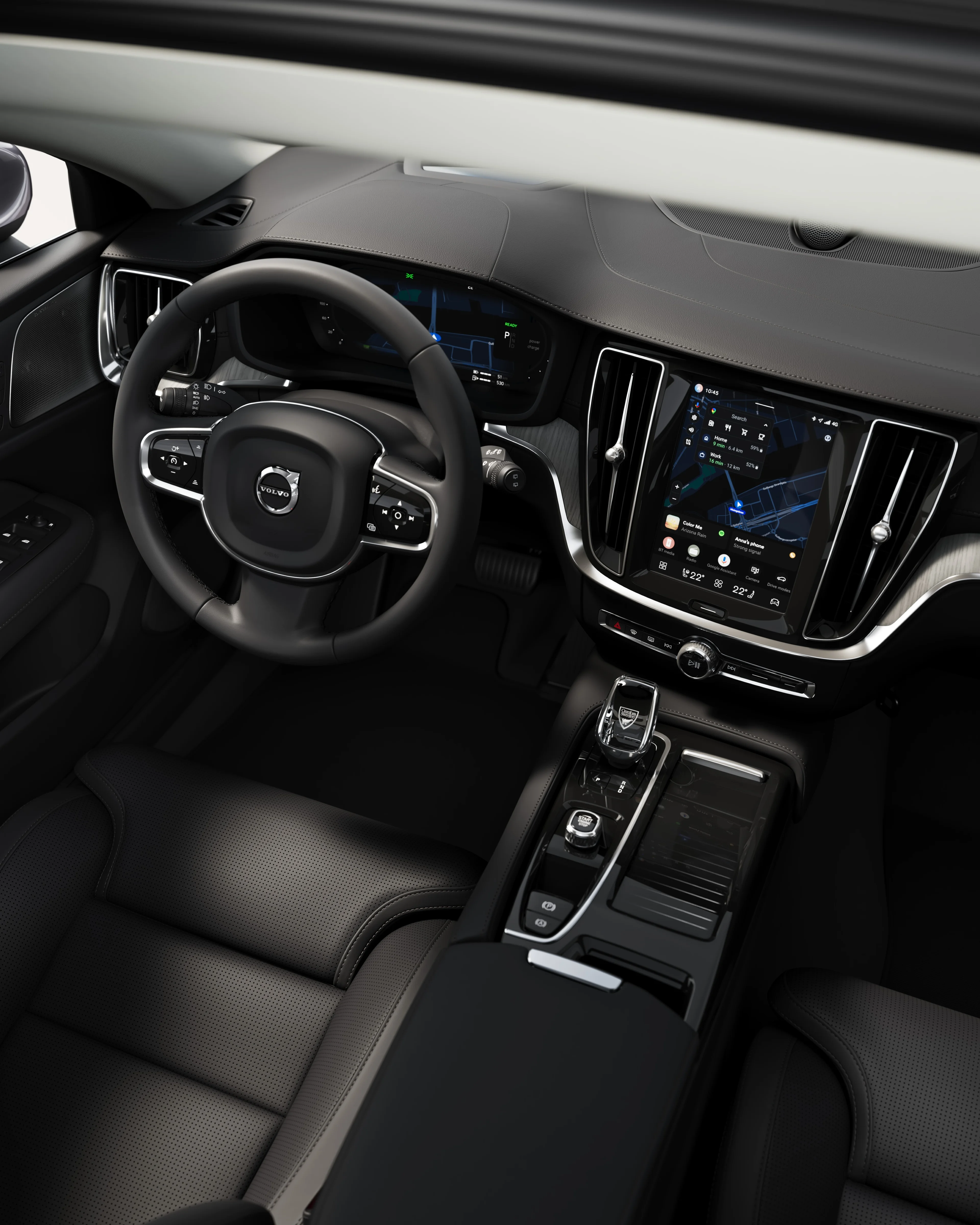 Overview of the Volvo V60 plug-in hybrid interior