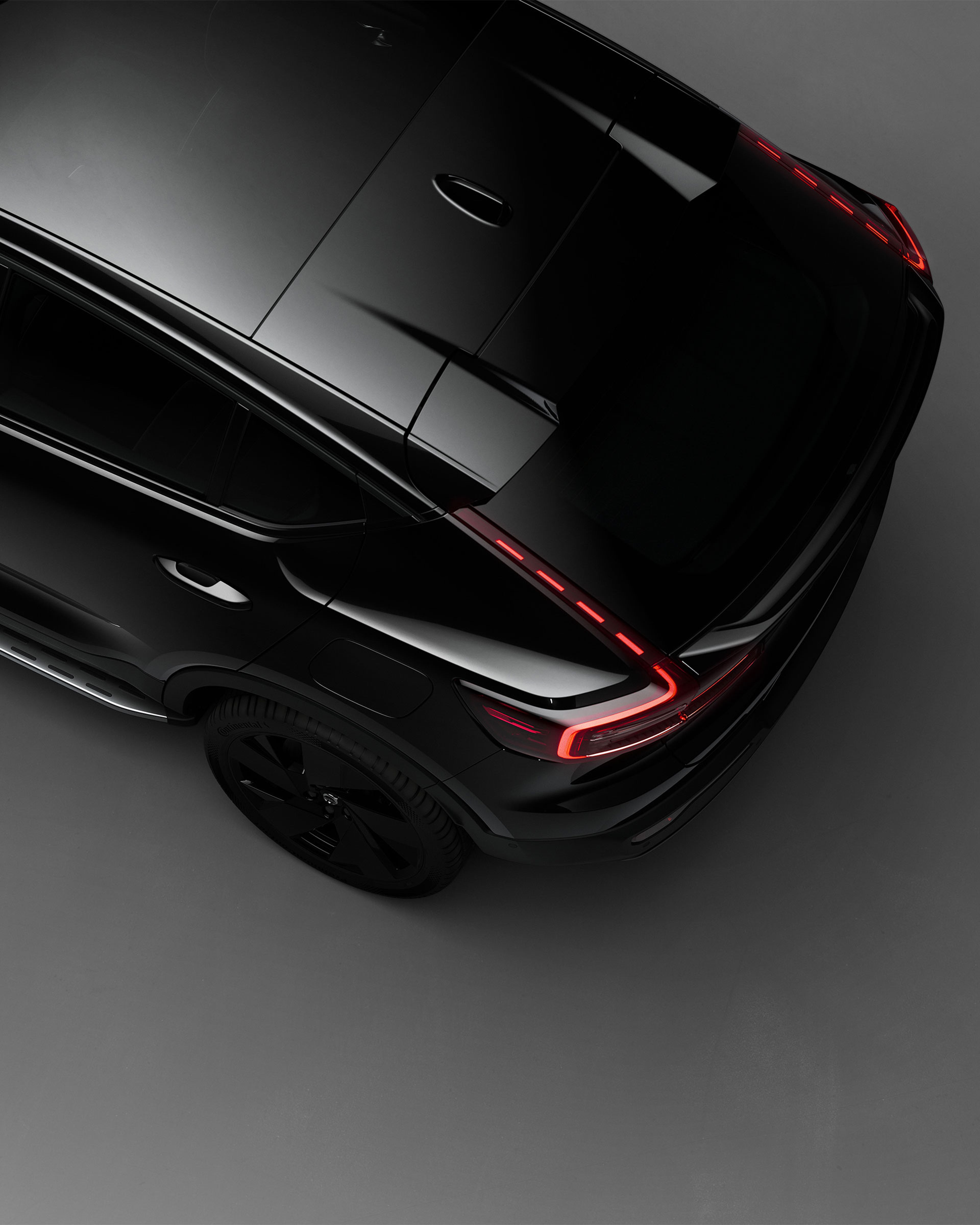 Bovenaanzicht van de Volvo EC40 Black Edition