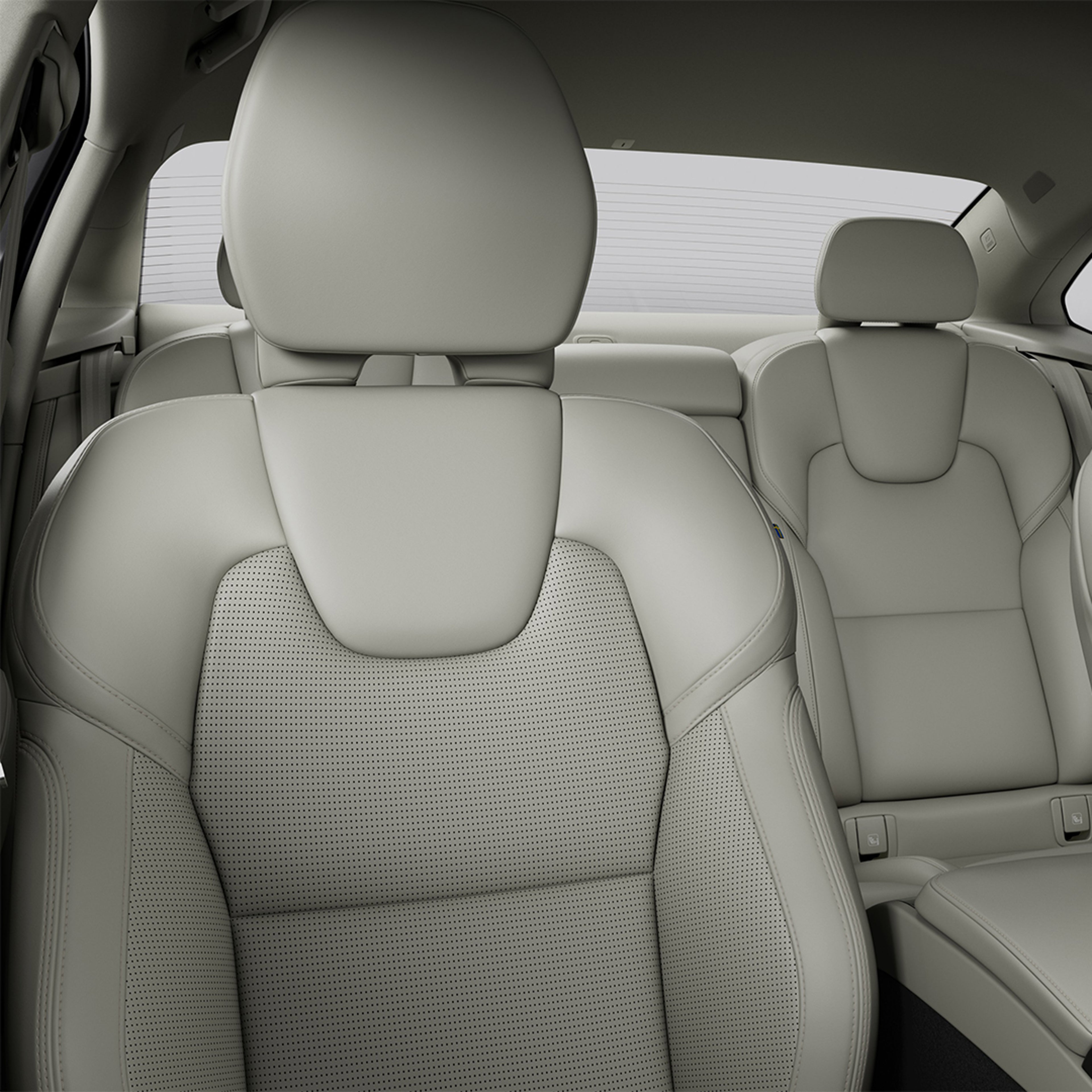 Cabin interior of the Volvo S90 Recharge plug-in hybrid.