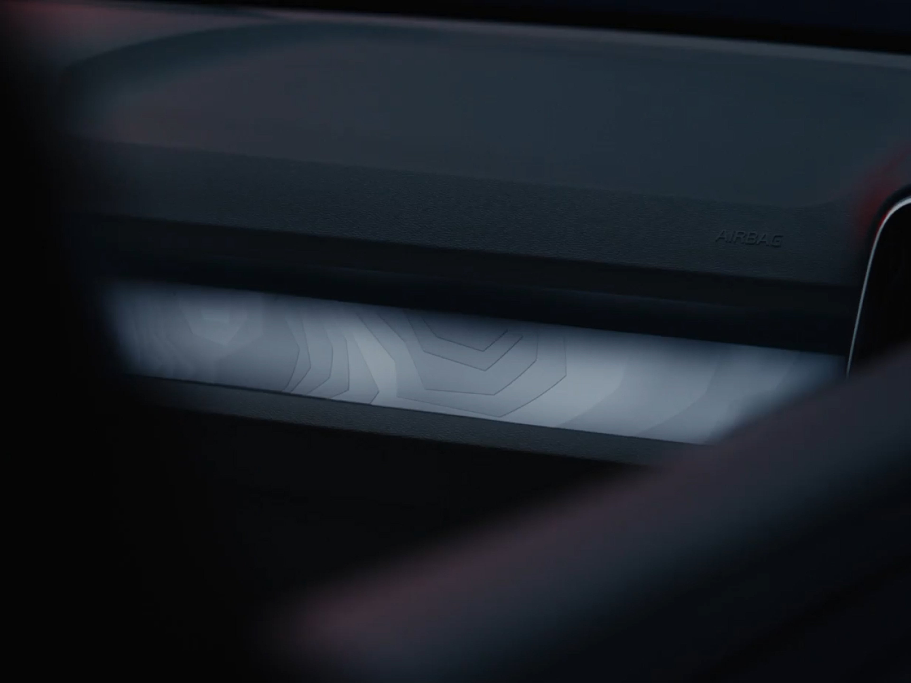 The eye-catching decor and a stylish air vent featured in the fully electric Volvo EC40.