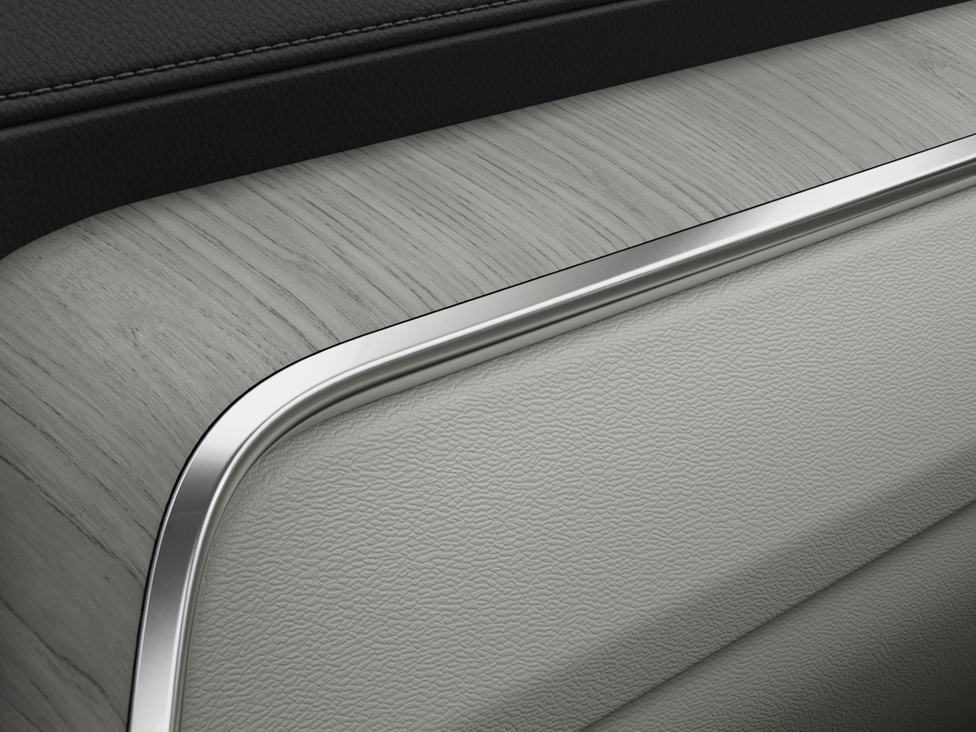 Les incrustations décoratives en bois de grève véritable dans la Volvo V60 apportent une touche naturelle.