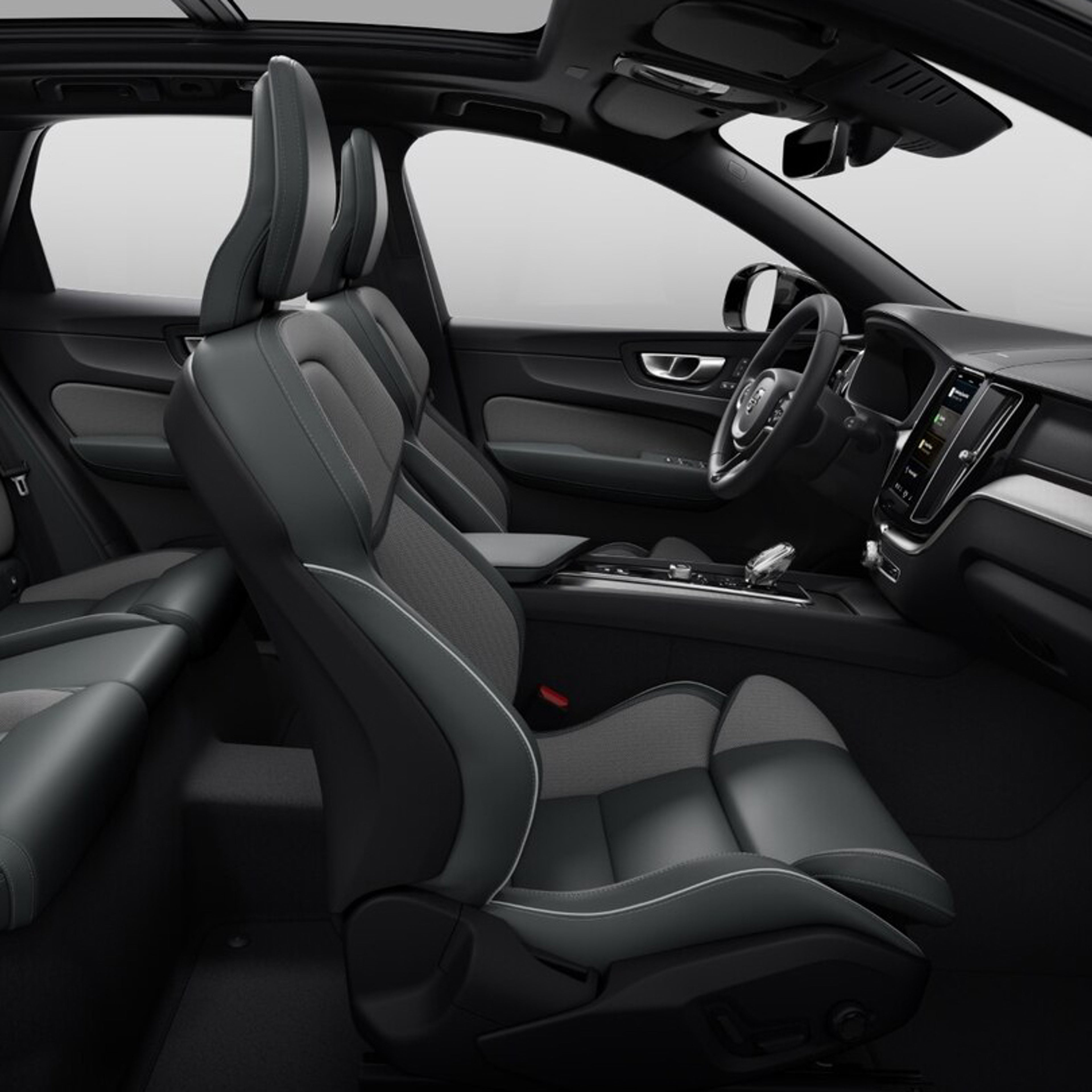 Volvo XC60 休旅車的內裝。