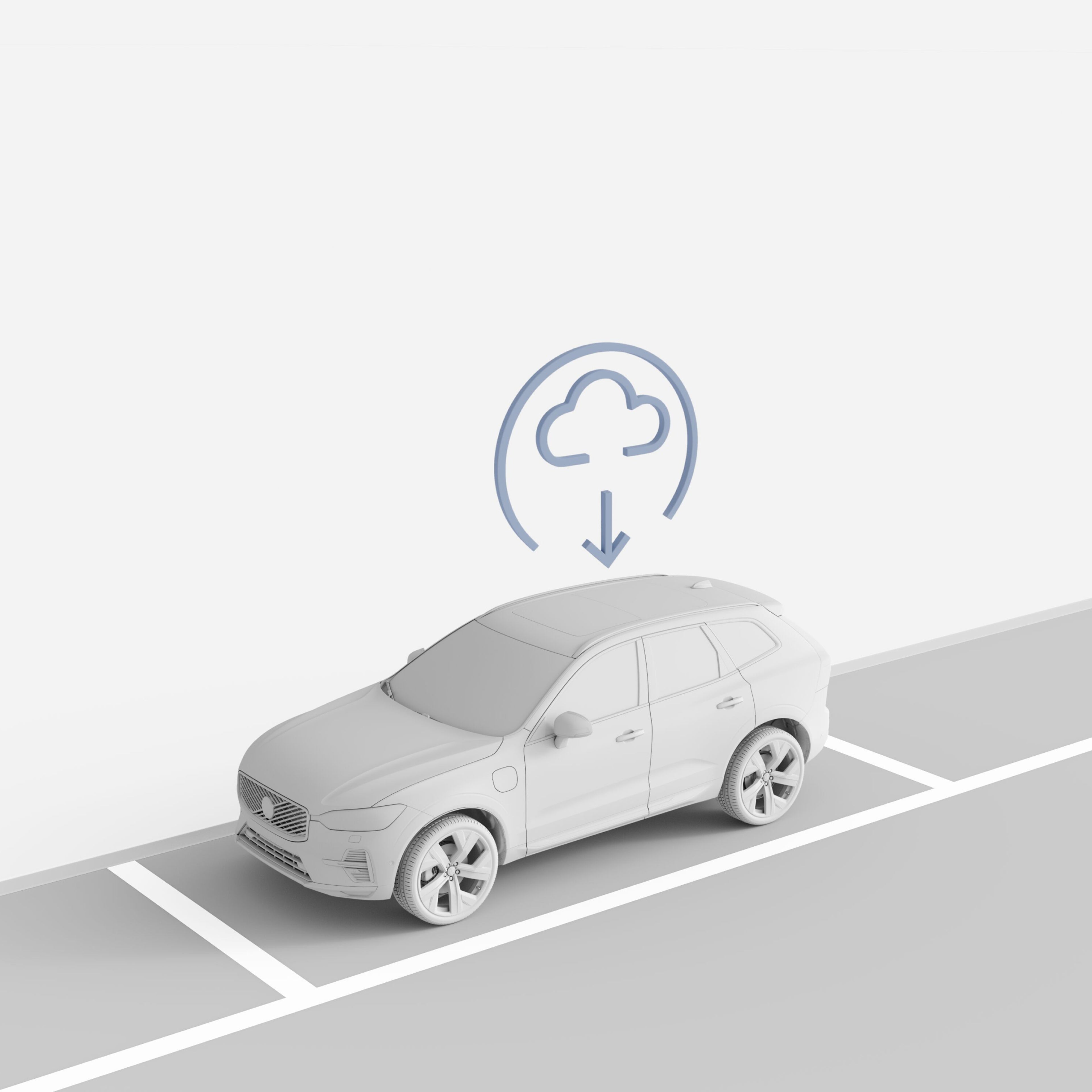 An image depicting the over-the-air software updates that improve the XC60 over time.