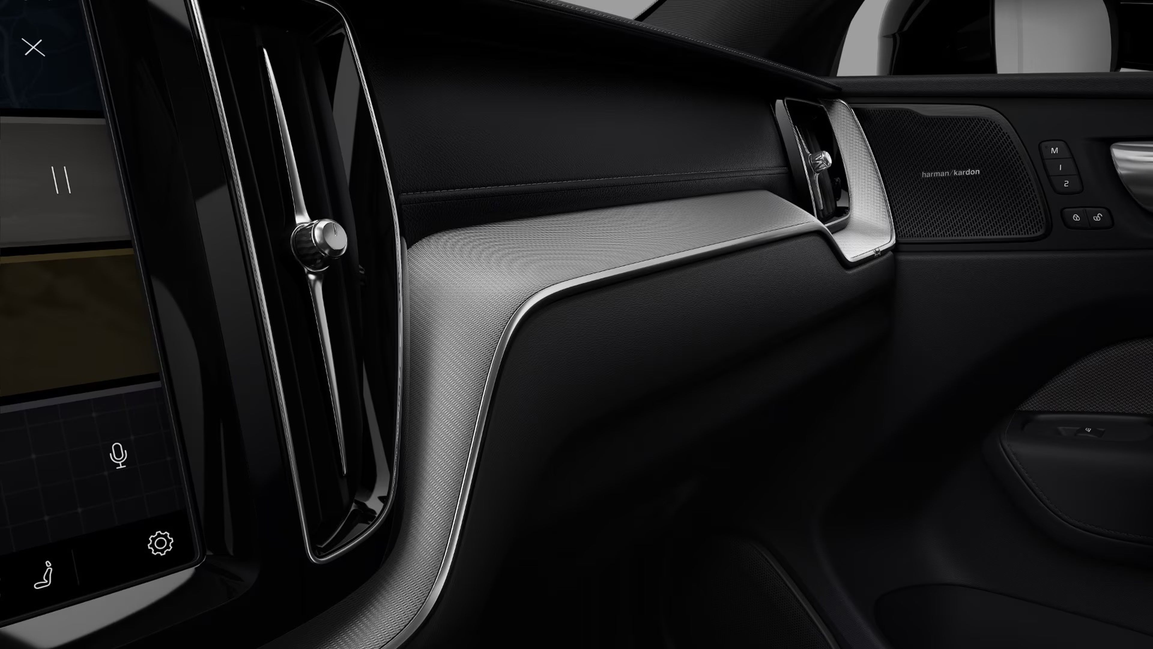 Volvo XC60 量身訂製的加熱式方向盤圖像。