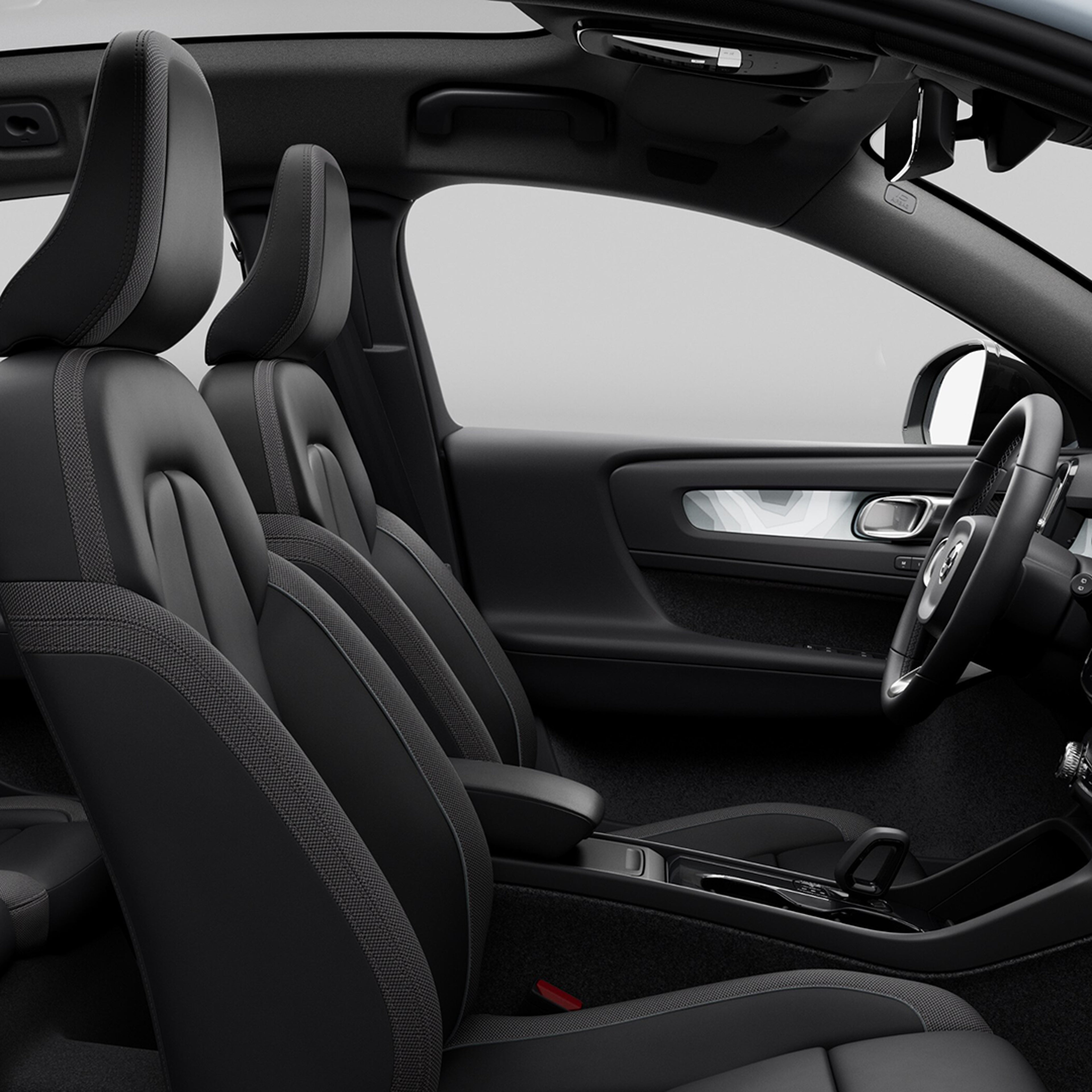 Cabin interior of Volvo C40 Recharge.