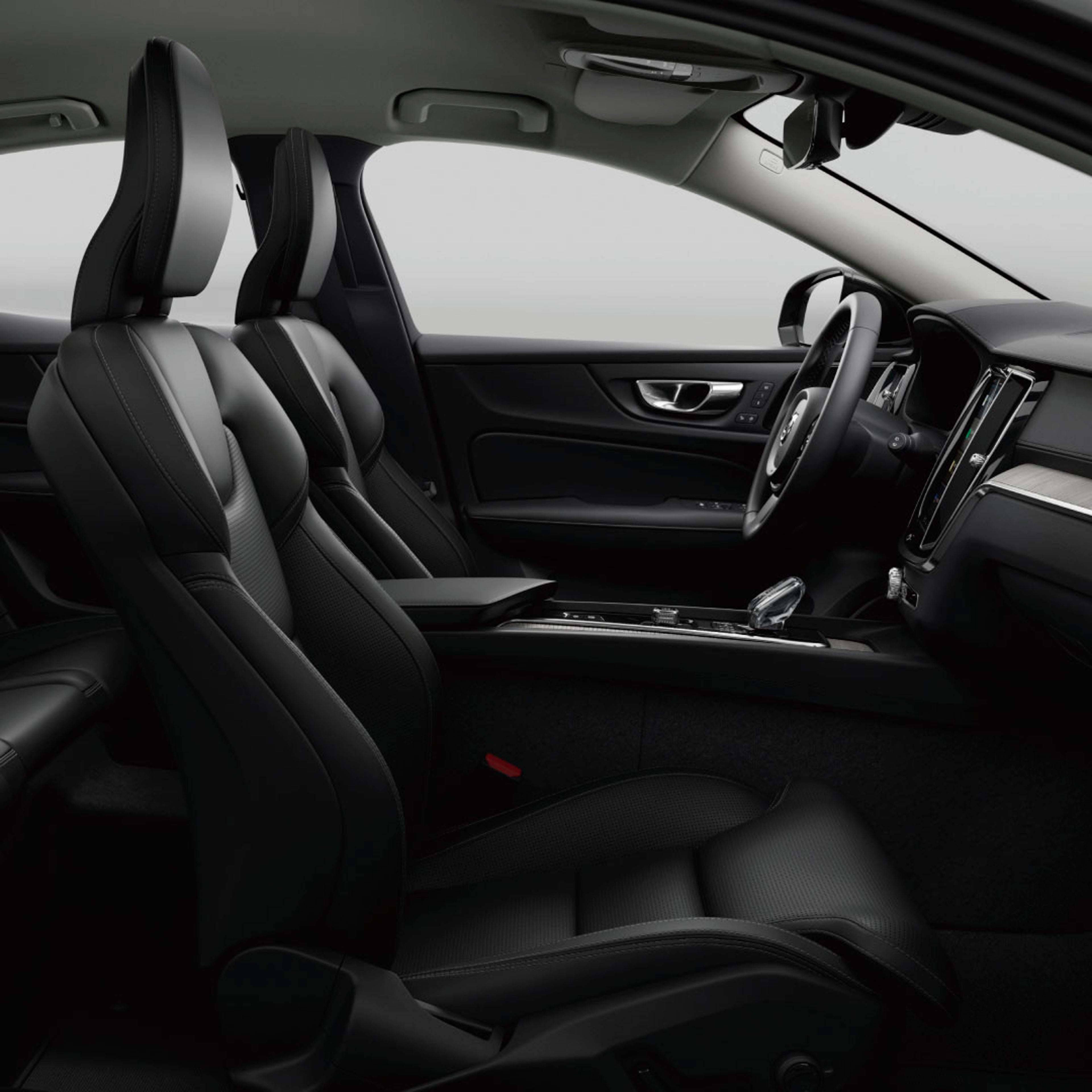 Cabin interior of Volvo S60 saloon.