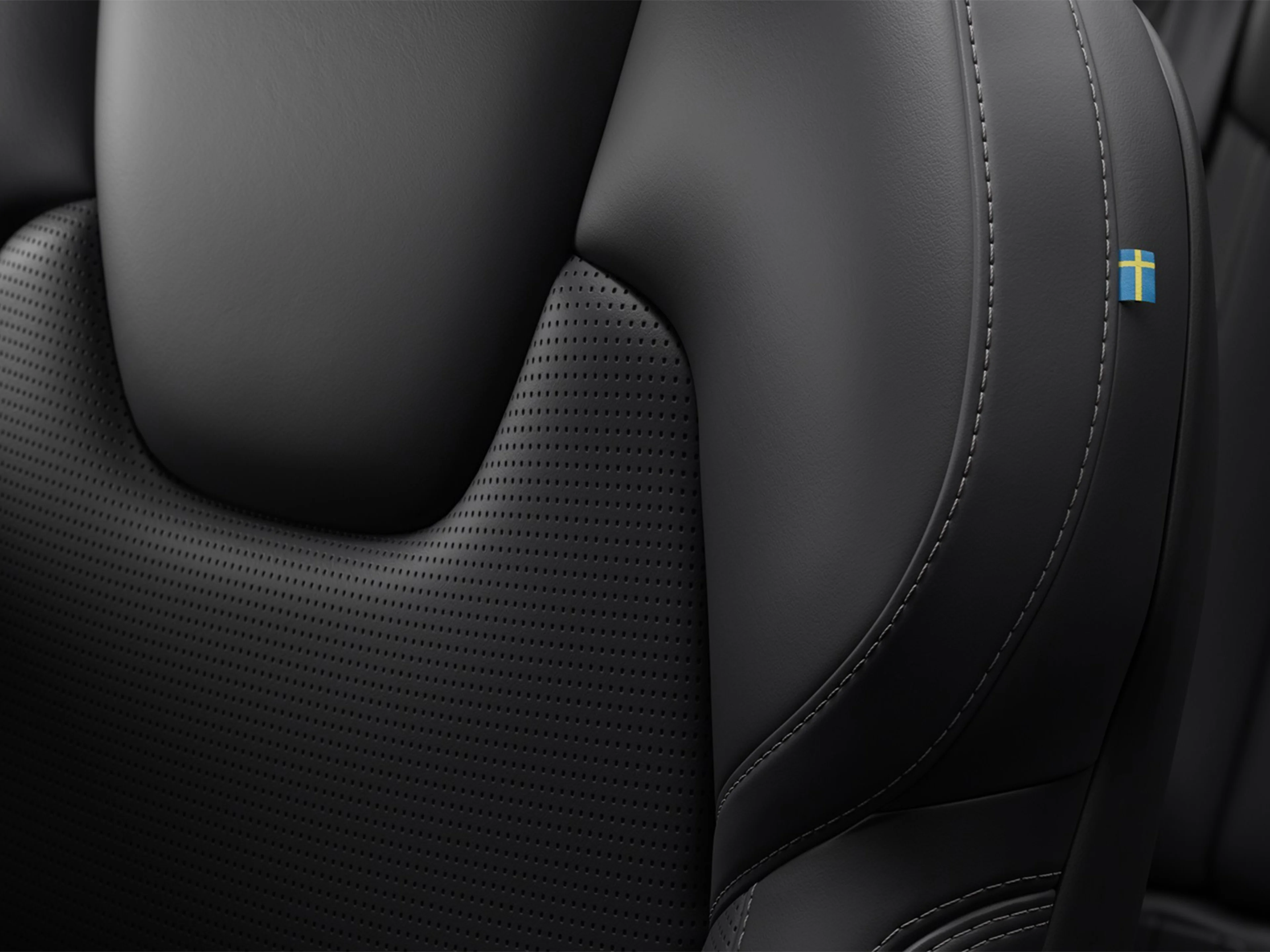 Nappa leather front seats in a Volvo S60 saloon.