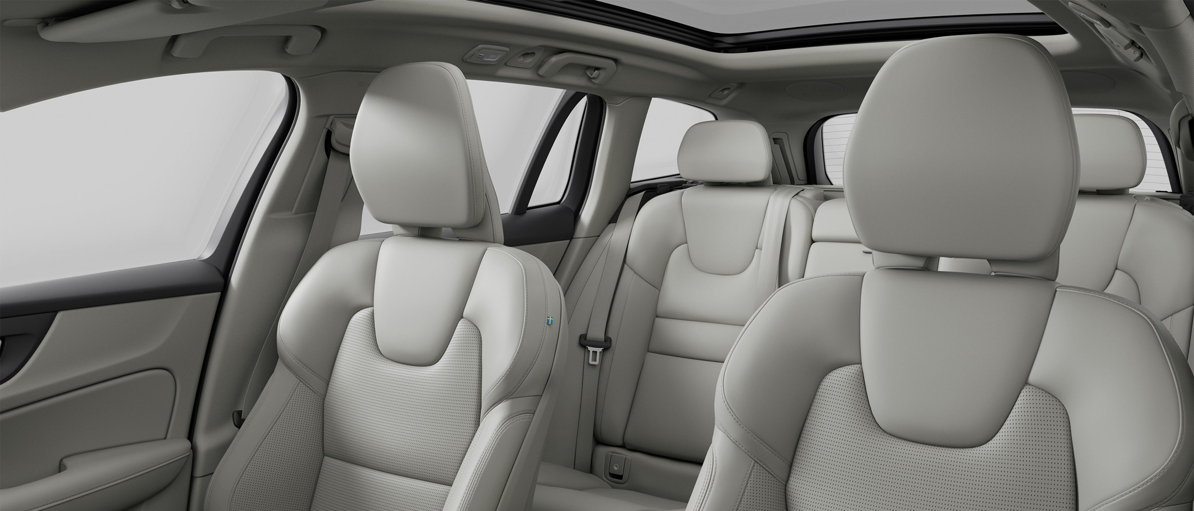 Cabin interior of Volvo V60 estate.