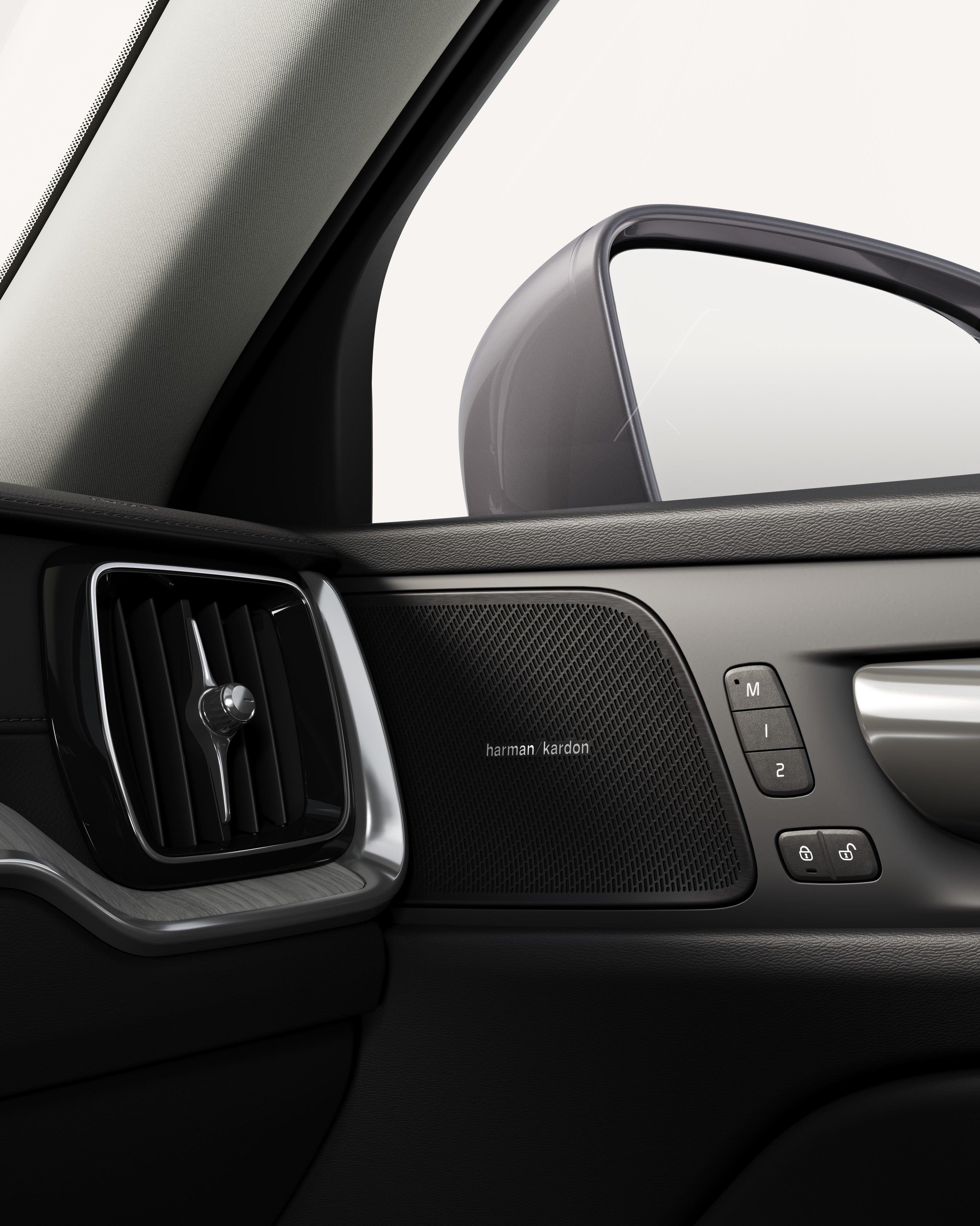 Close-up of the Volvo V60 Harman/Kardon speaker