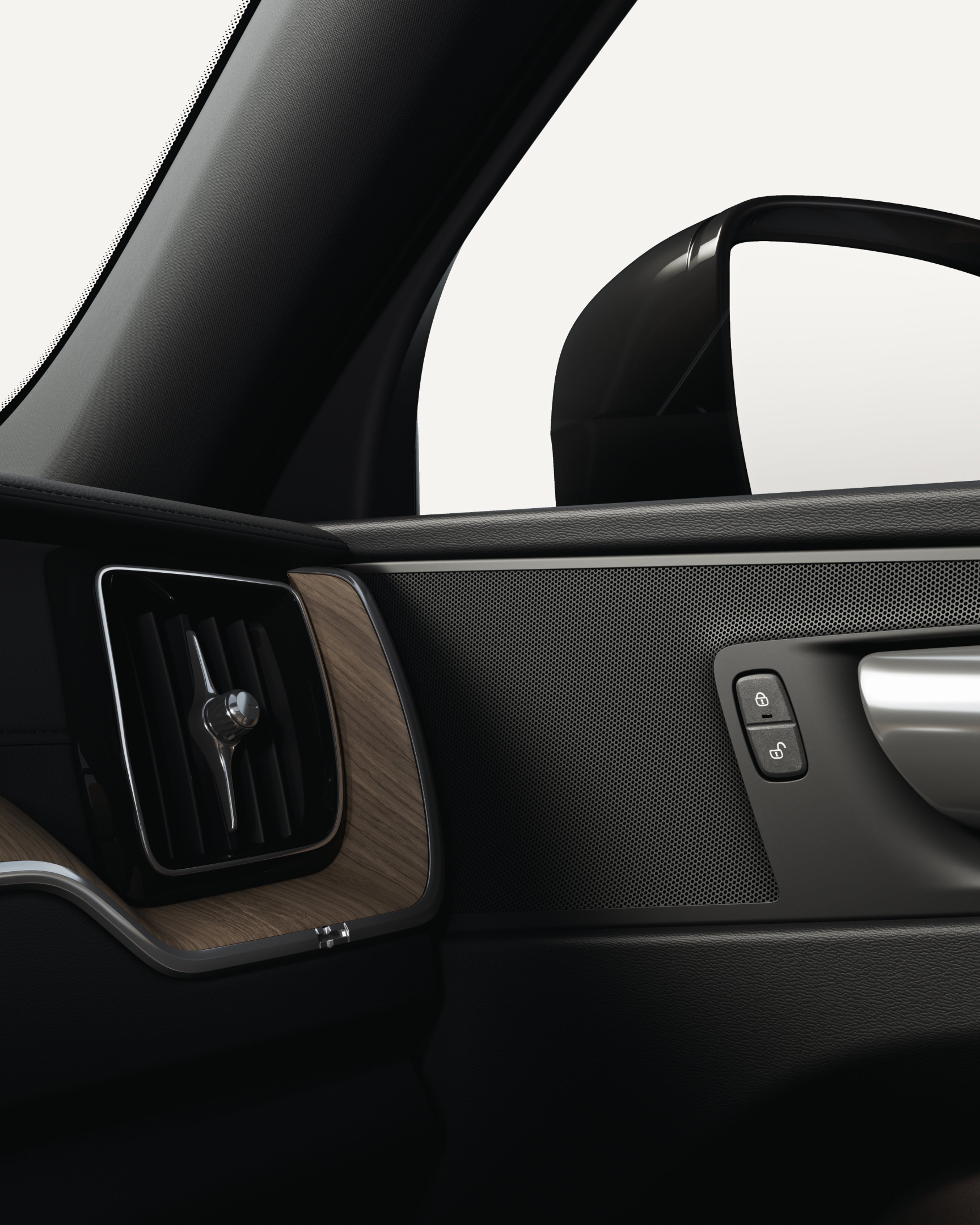 Close-up of the Volvo XC60 standard speaker