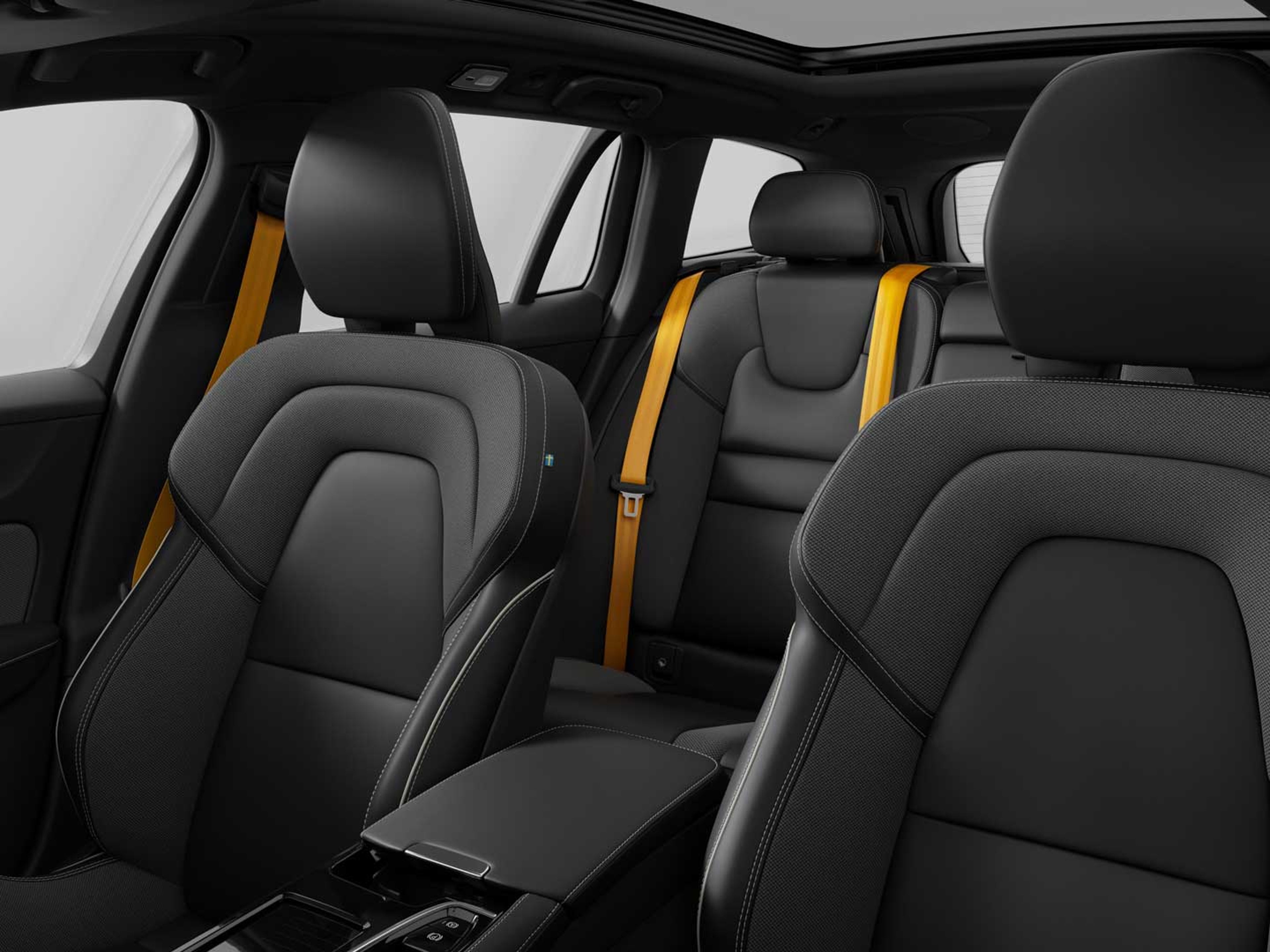 Cabin interior of Volvo V60 plug-in hybrid.