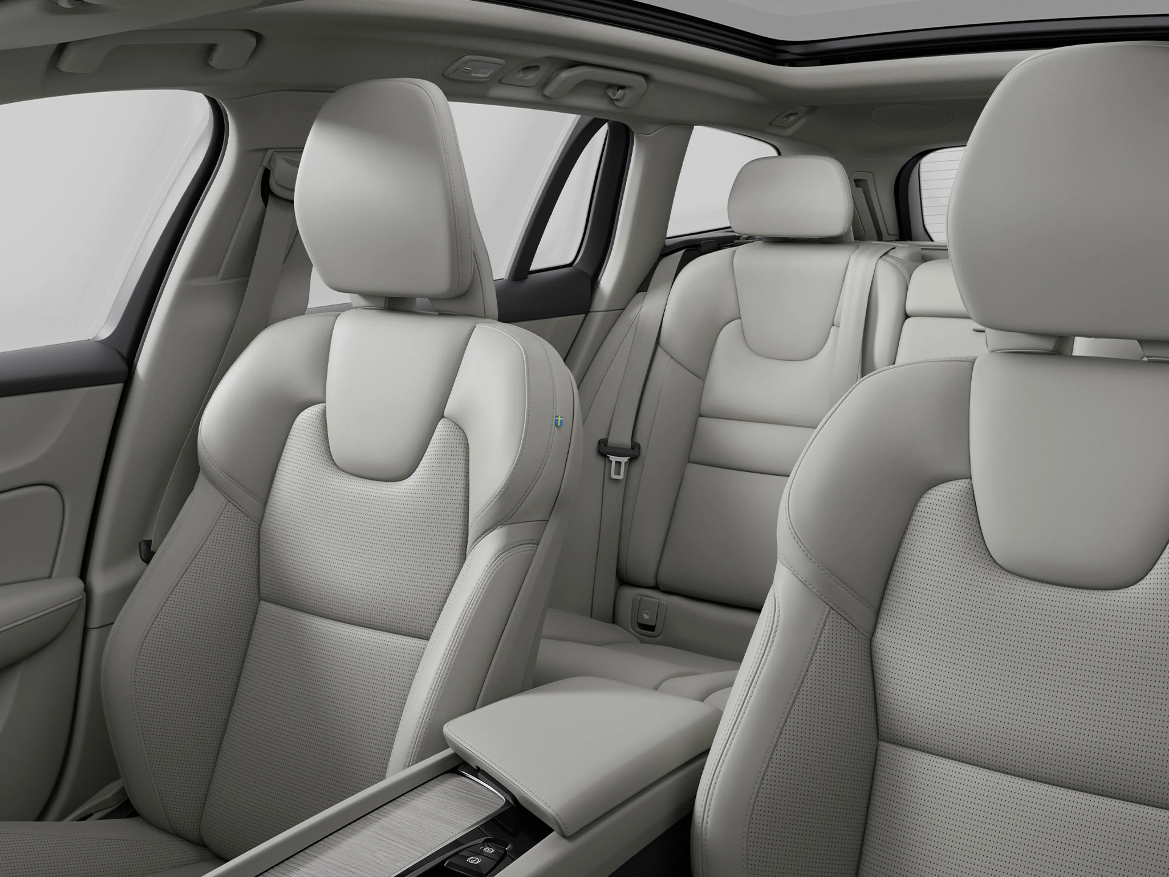 Spacious interior cabin of the Volvo V60 estate.