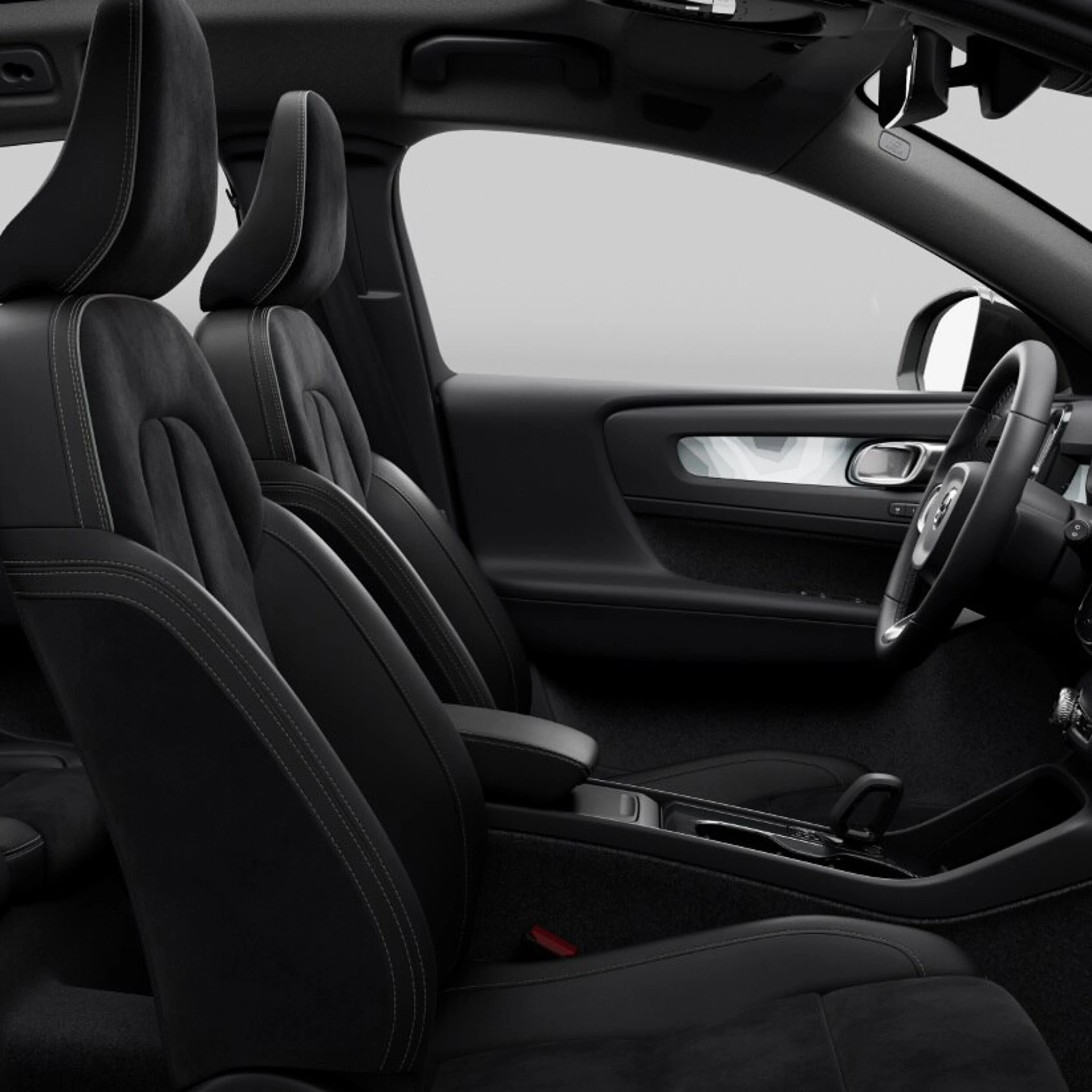 Volvo V60 旅行車的內裝。