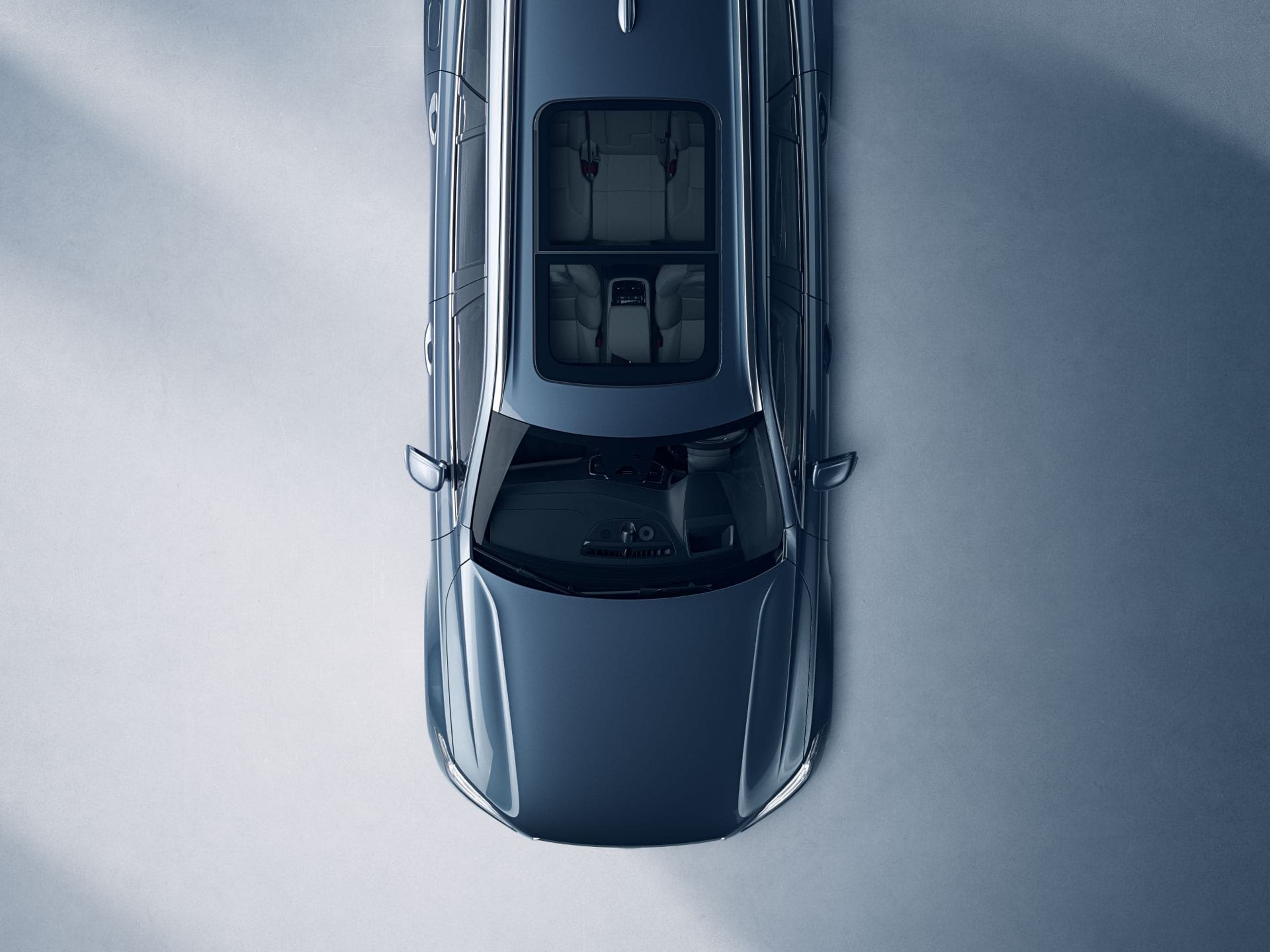 Panoramic roof on a Volvo XC90 SUV.