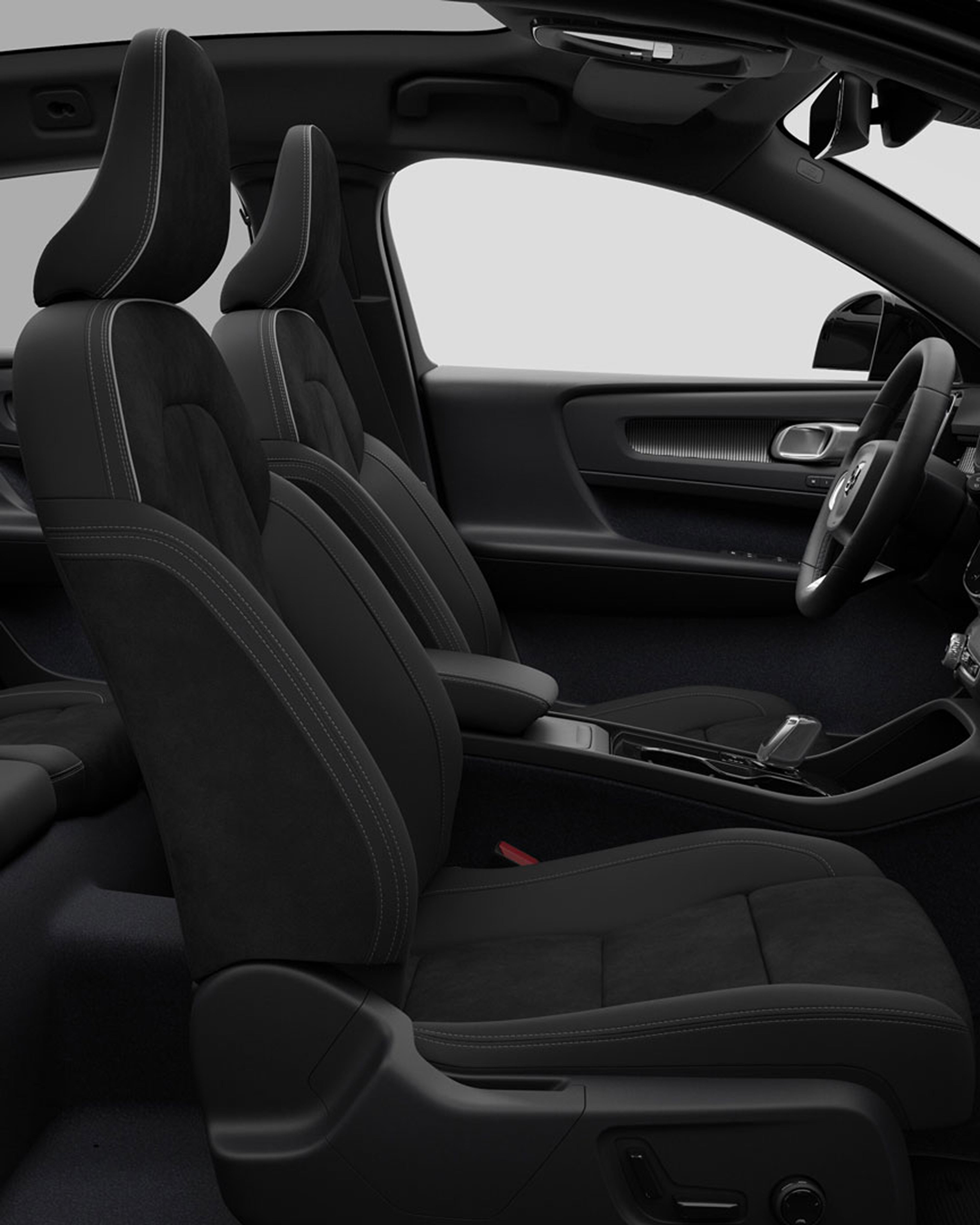 The cabin of the Volvo EC40