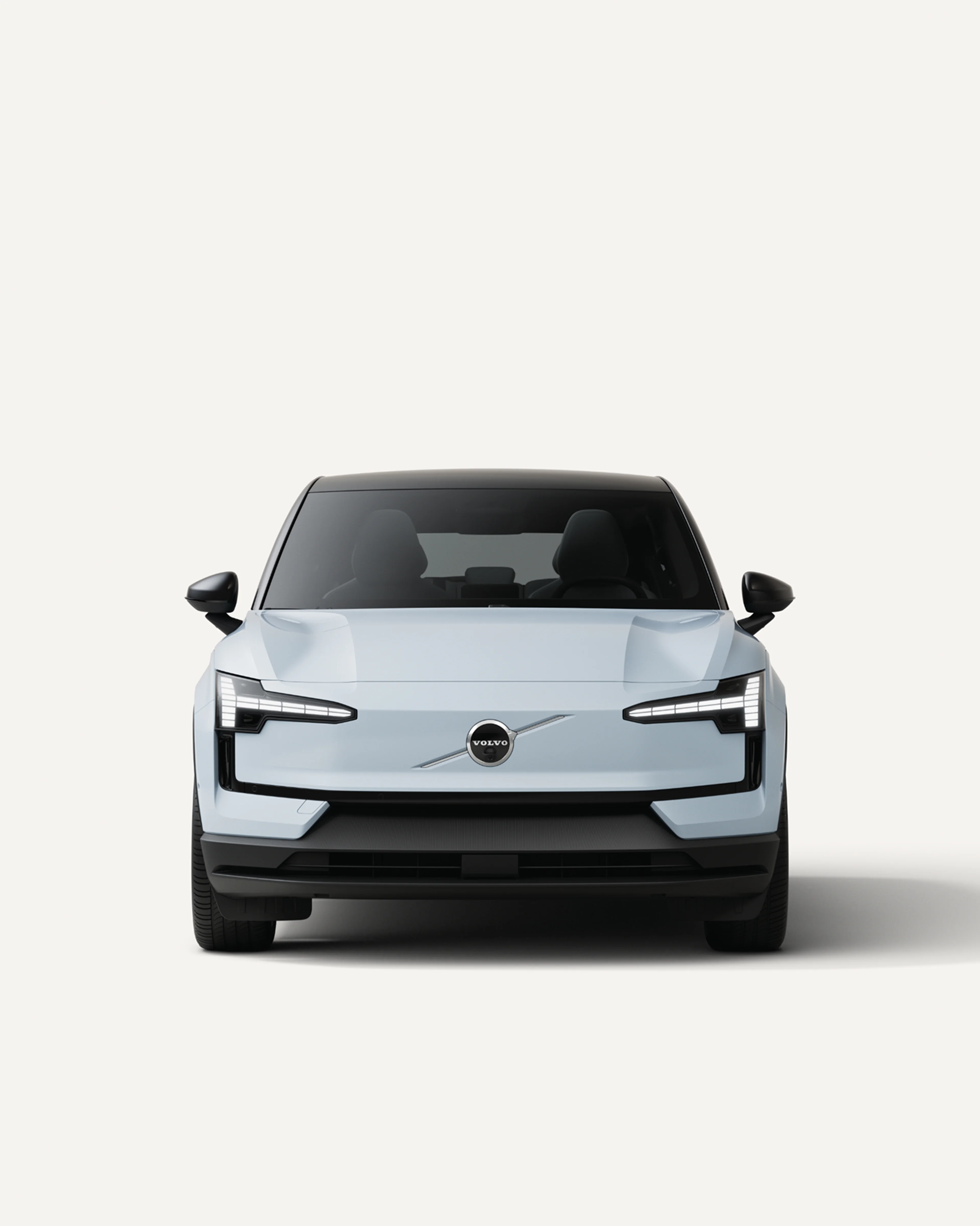 Vista delantera del Volvo EX30 eléctrico.